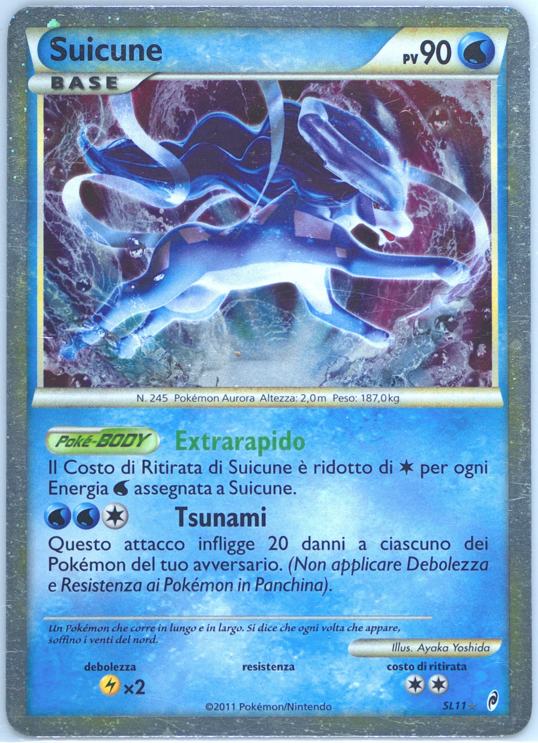 Suicune-Holo Italian (SL11) 2011 Pokemon Call of Legends