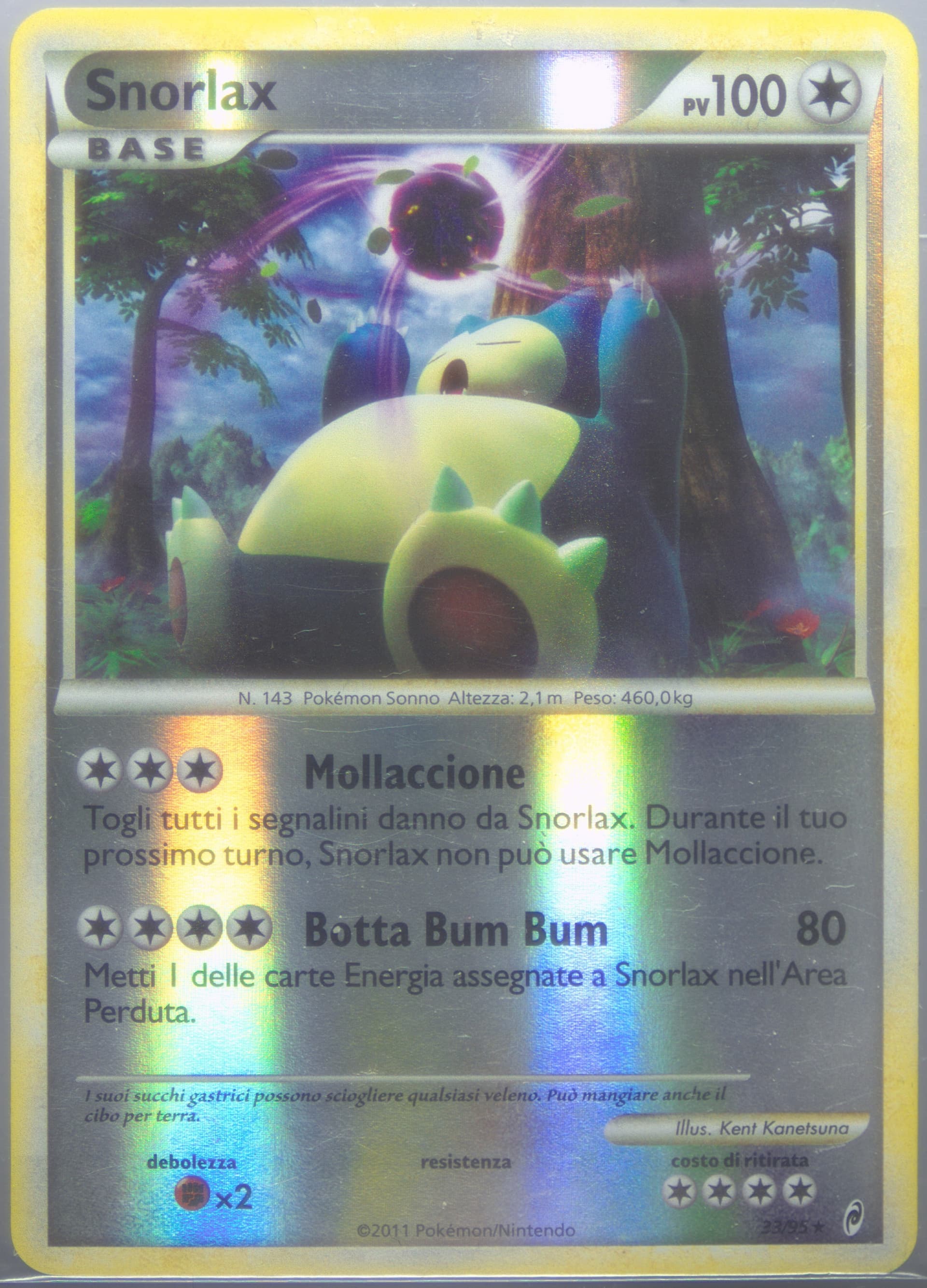 Snorlax-Reverse Foil Italian (33) 2011 Pokemon Call of Legends