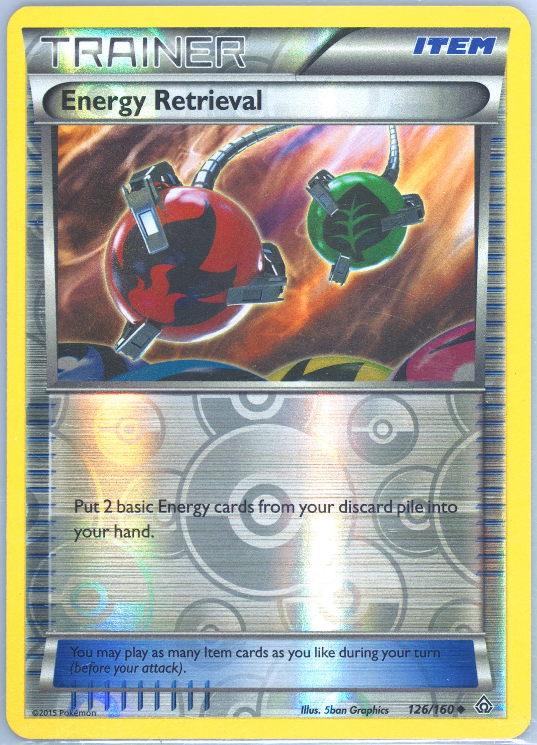 Energy Retrieval-Reverse Foil (126) 2015 Pokemon XY Primal Clash