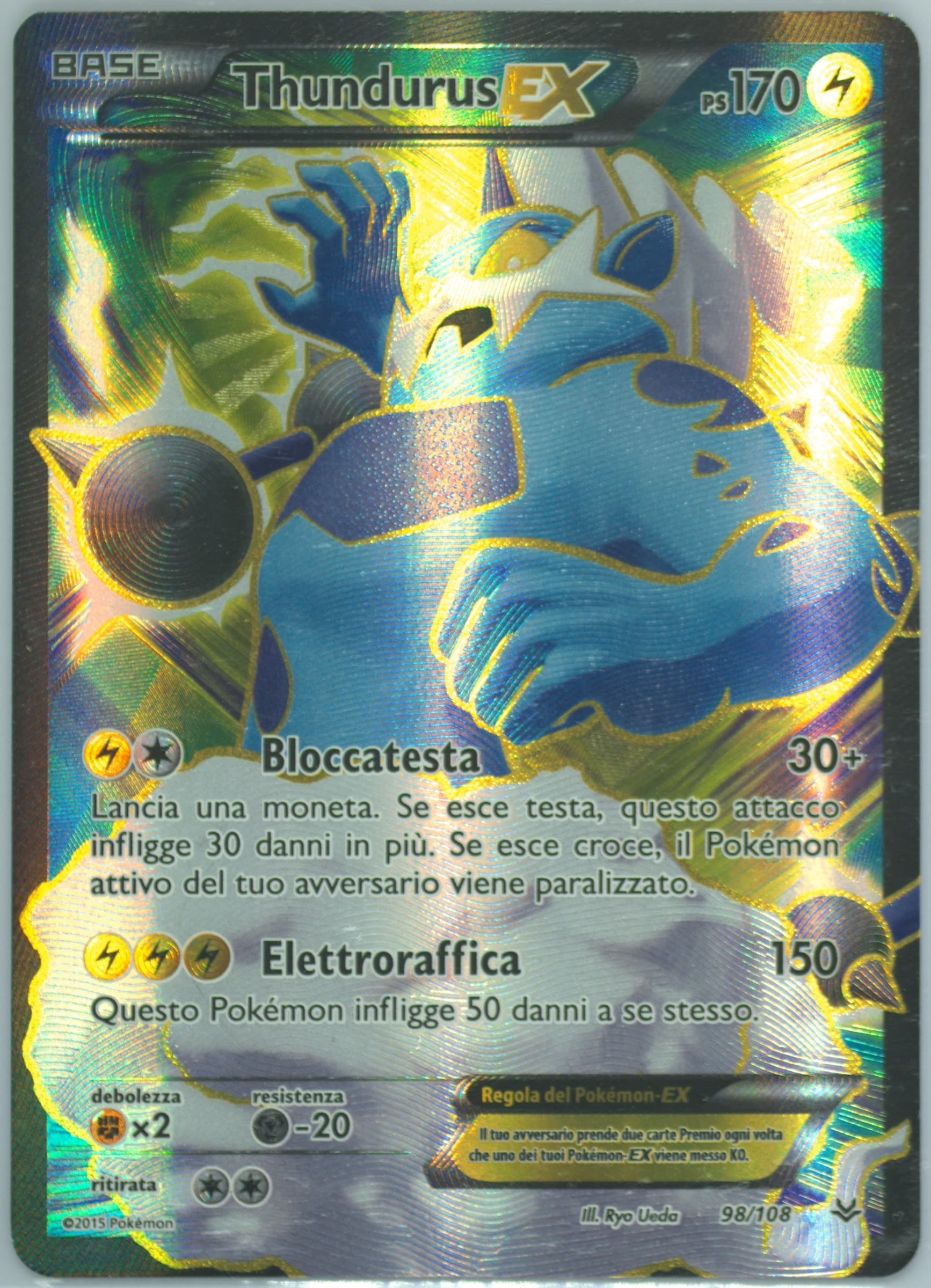 Full Art/Thundurus EX Italian (98) 2015 Pokemon XY Roaring Skies