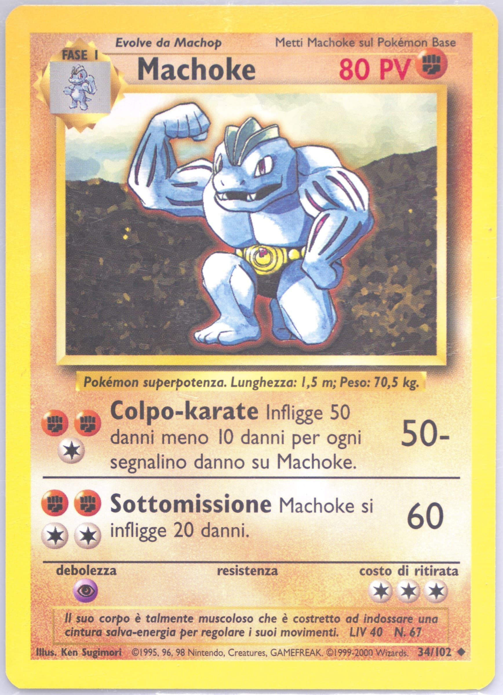 Machoke Italian (34) 2000 Pokemon Game