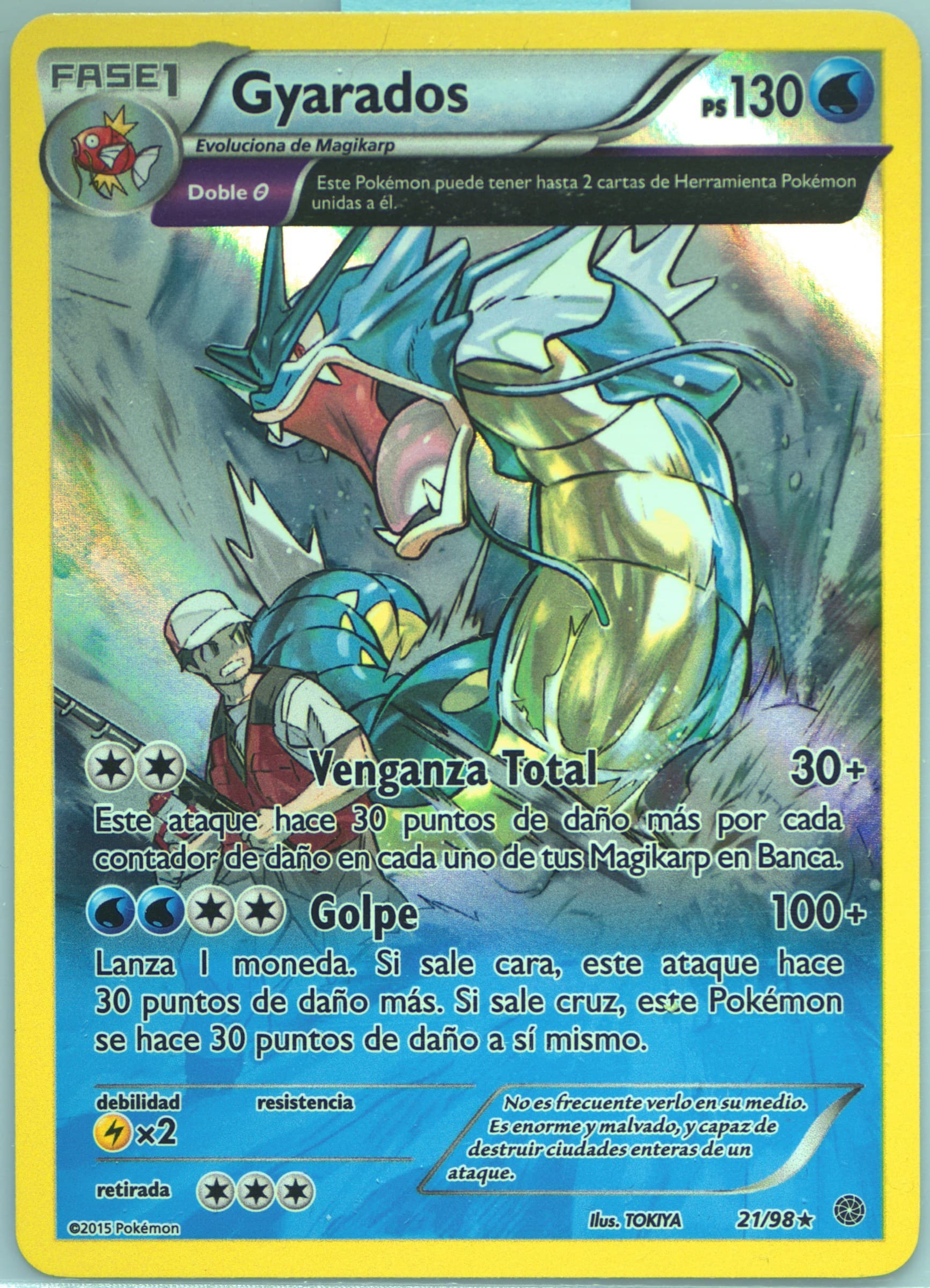 Gyarados-Holo Spanish (21) 2015 Pokemon XY Ancient Origins