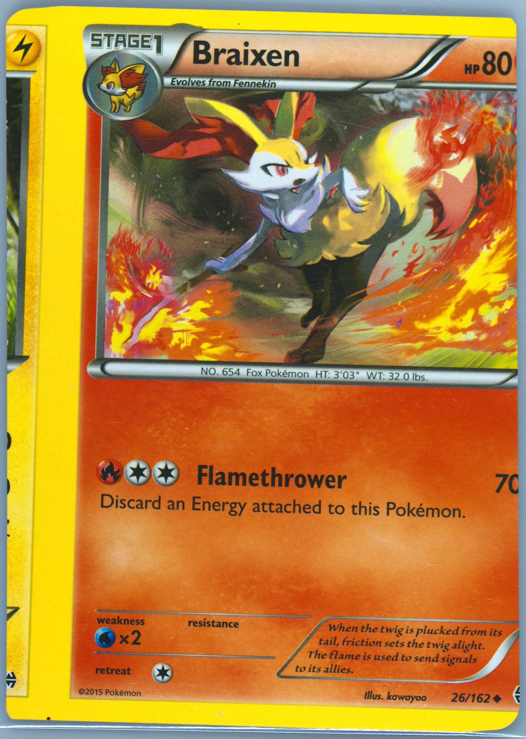 Braixen (26) 2015 Pokemon XY Breakthrough