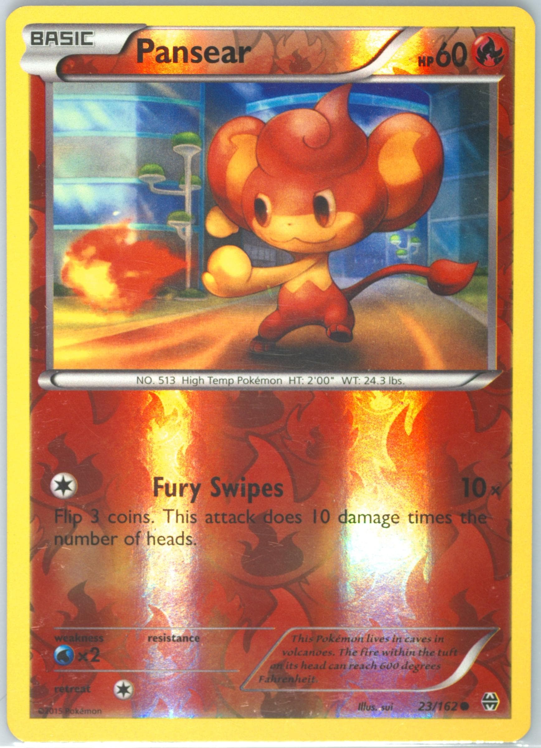 Pansear-Reverse Foil (23) 2015 Pokemon XY Breakthrough