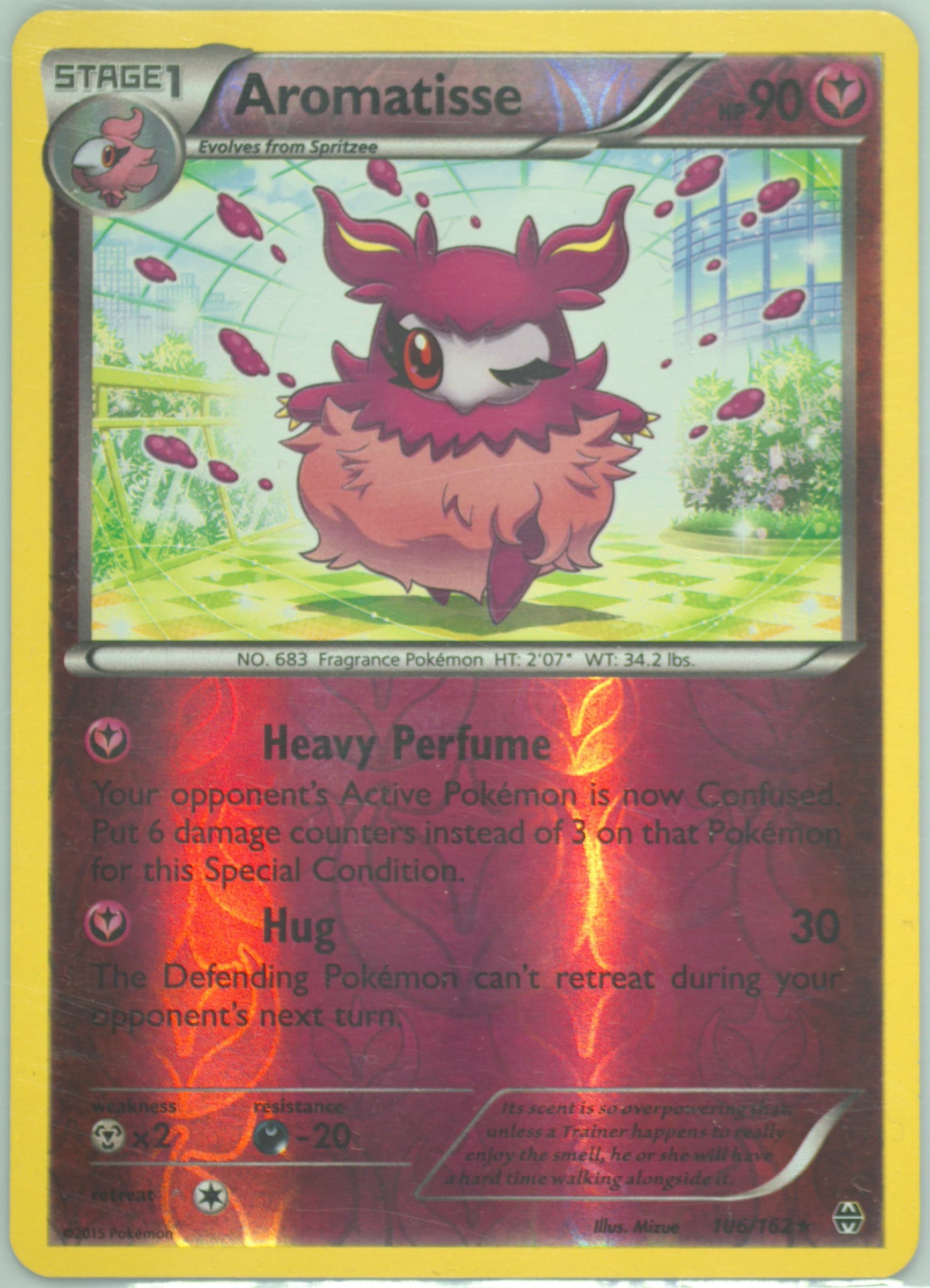 Aromatisse-Reverse Foil (106) 2015 Pokemon XY Breakthrough
