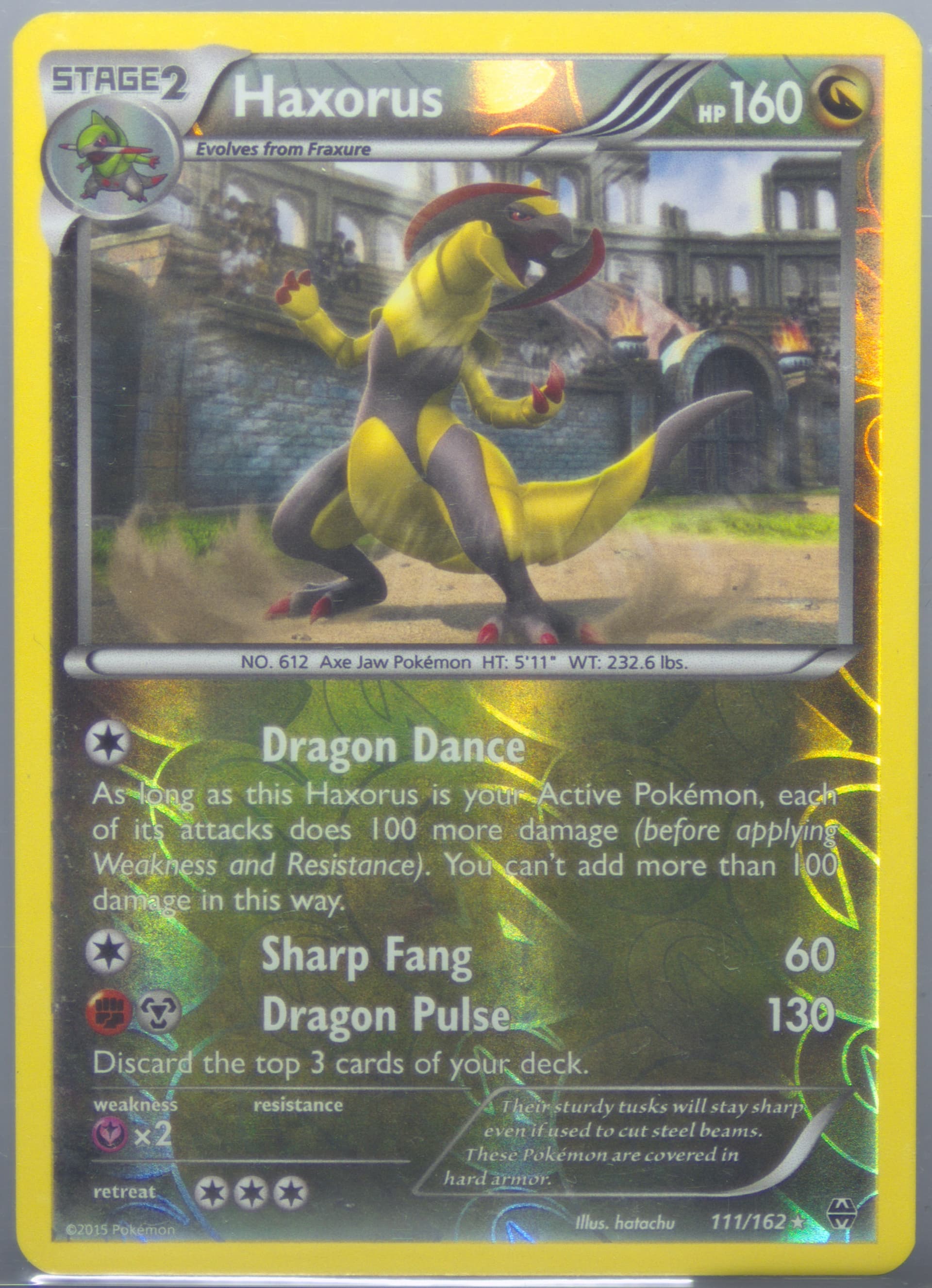 Haxorus-Reverse Foil (111) 2015 Pokemon XY Breakthrough