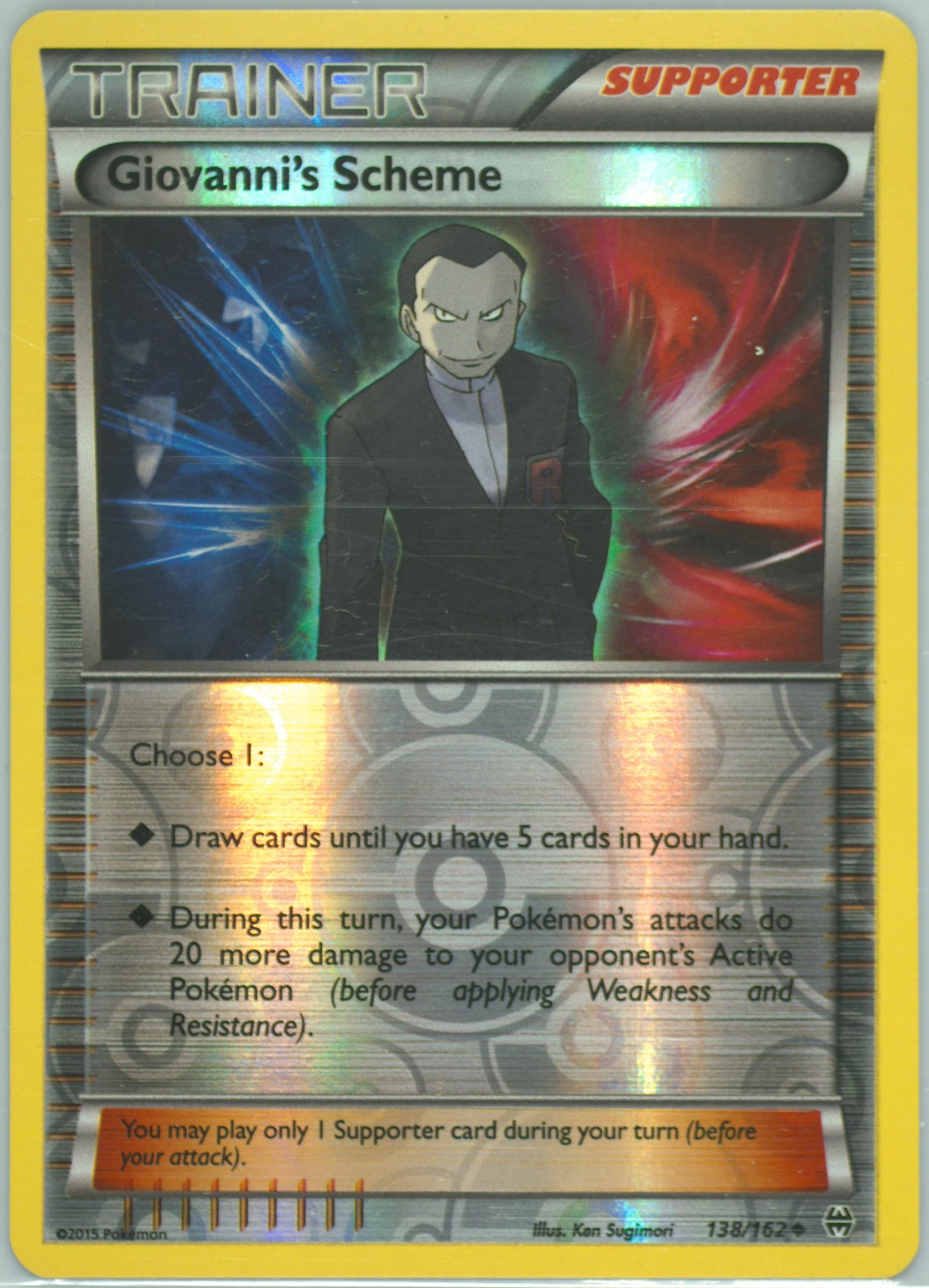 Giovanni's Scheme-Reverse Foil (138) 2015 Pokemon XY Breakthrough