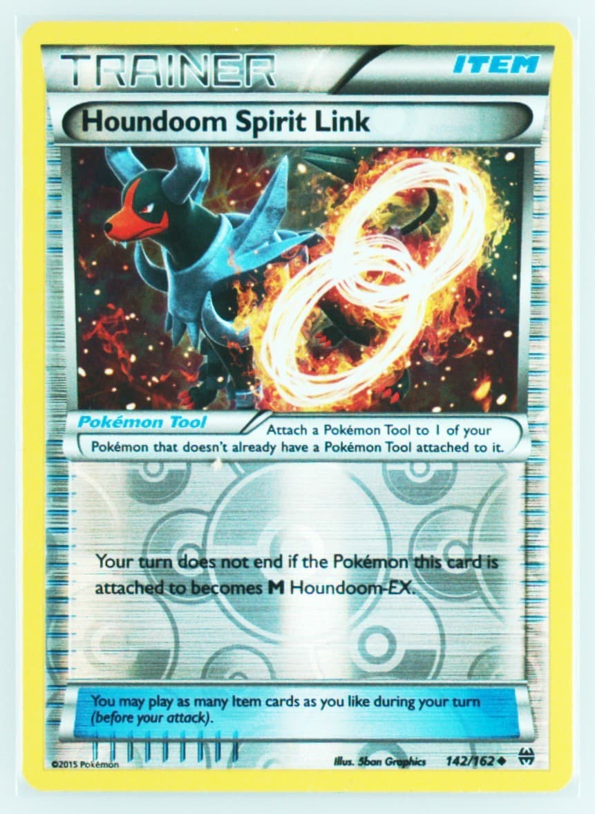 Houndoom Spirit Link-Reverse Foil (142) 2015 Pokemon XY Breakthrough
