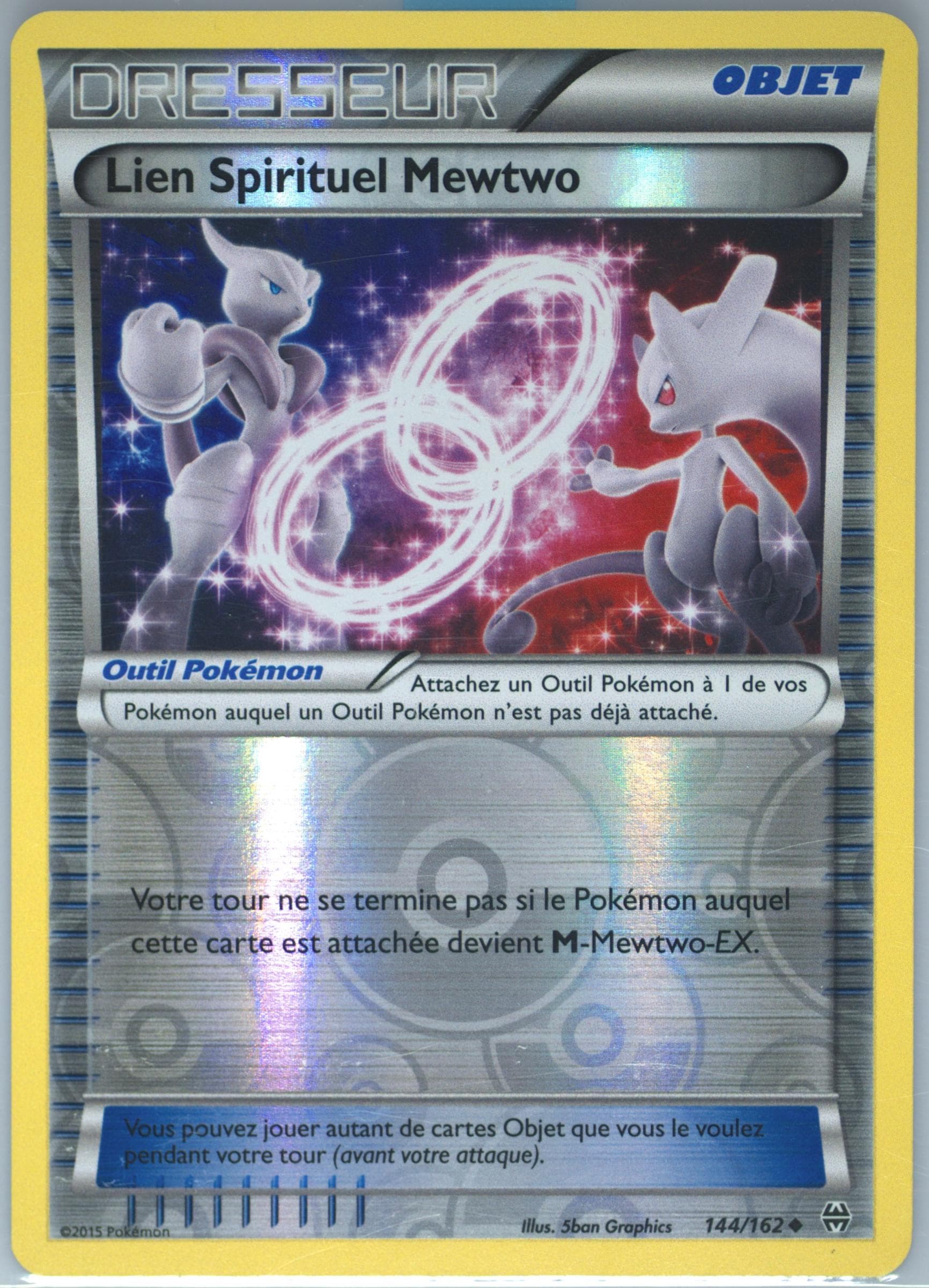 Lien Spirituel Mewtwo-Reverse Foil French (144) 2015 Pokemon XY Breakthrough