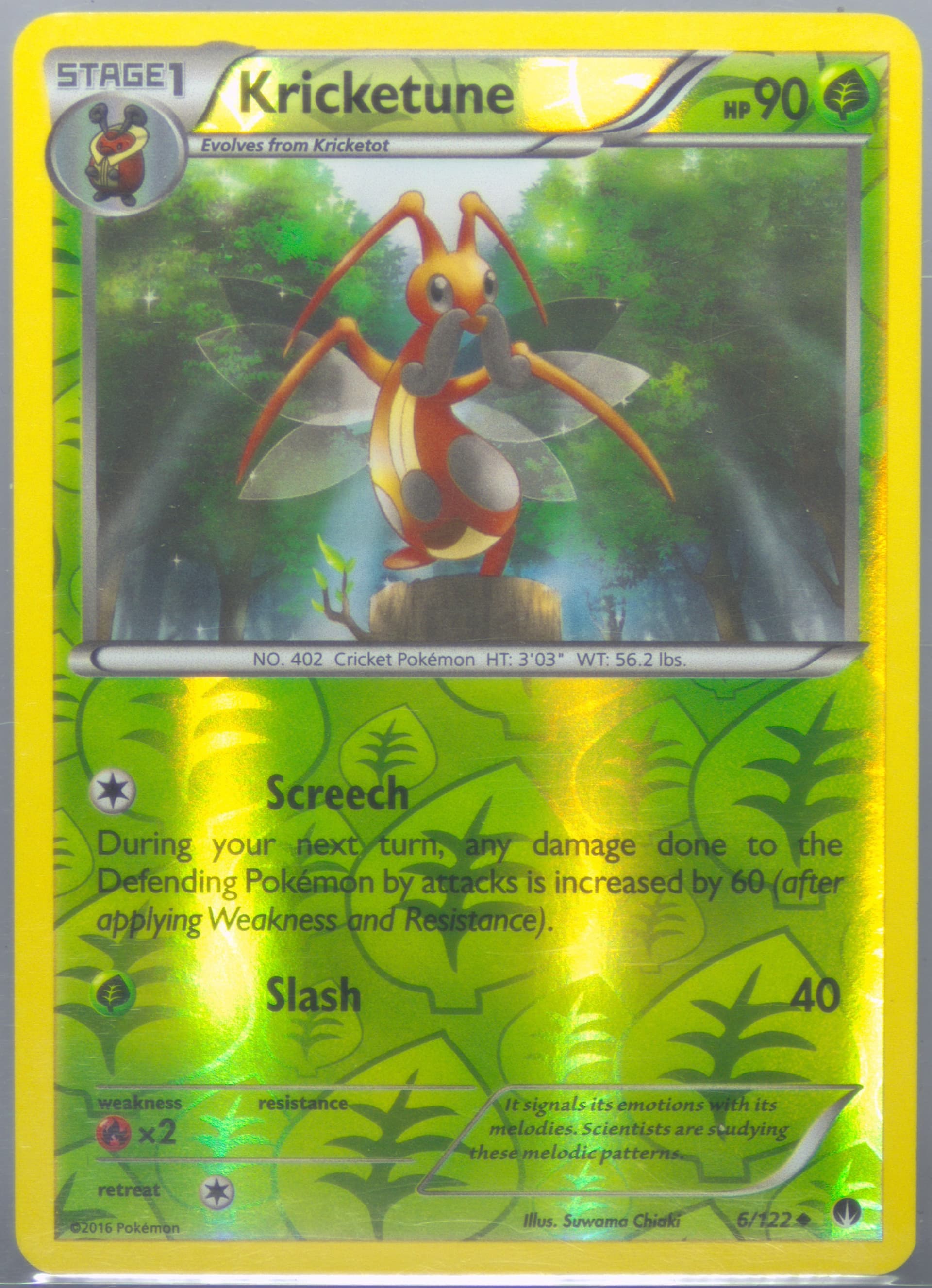 Kricketune-Reverse Foil (6) 2016 Pokemon XY Breakpoint