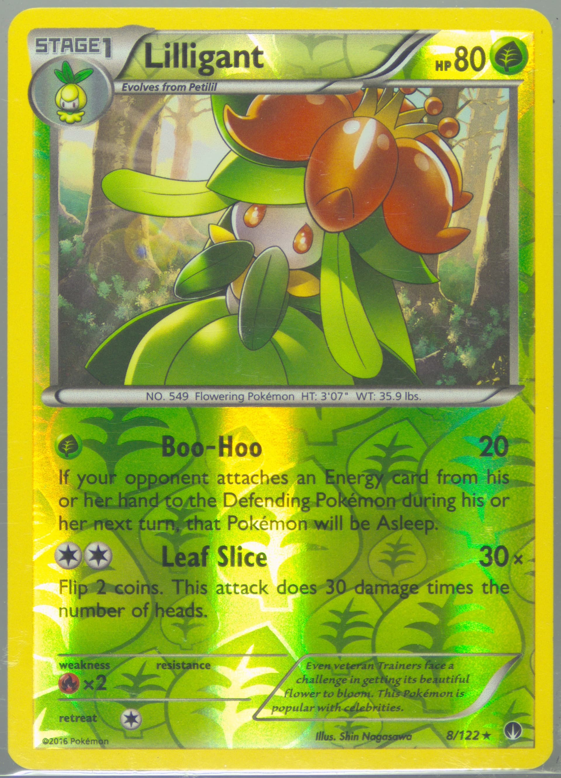 Lilligant-Reverse Foil (8) 2016 Pokemon XY Breakpoint