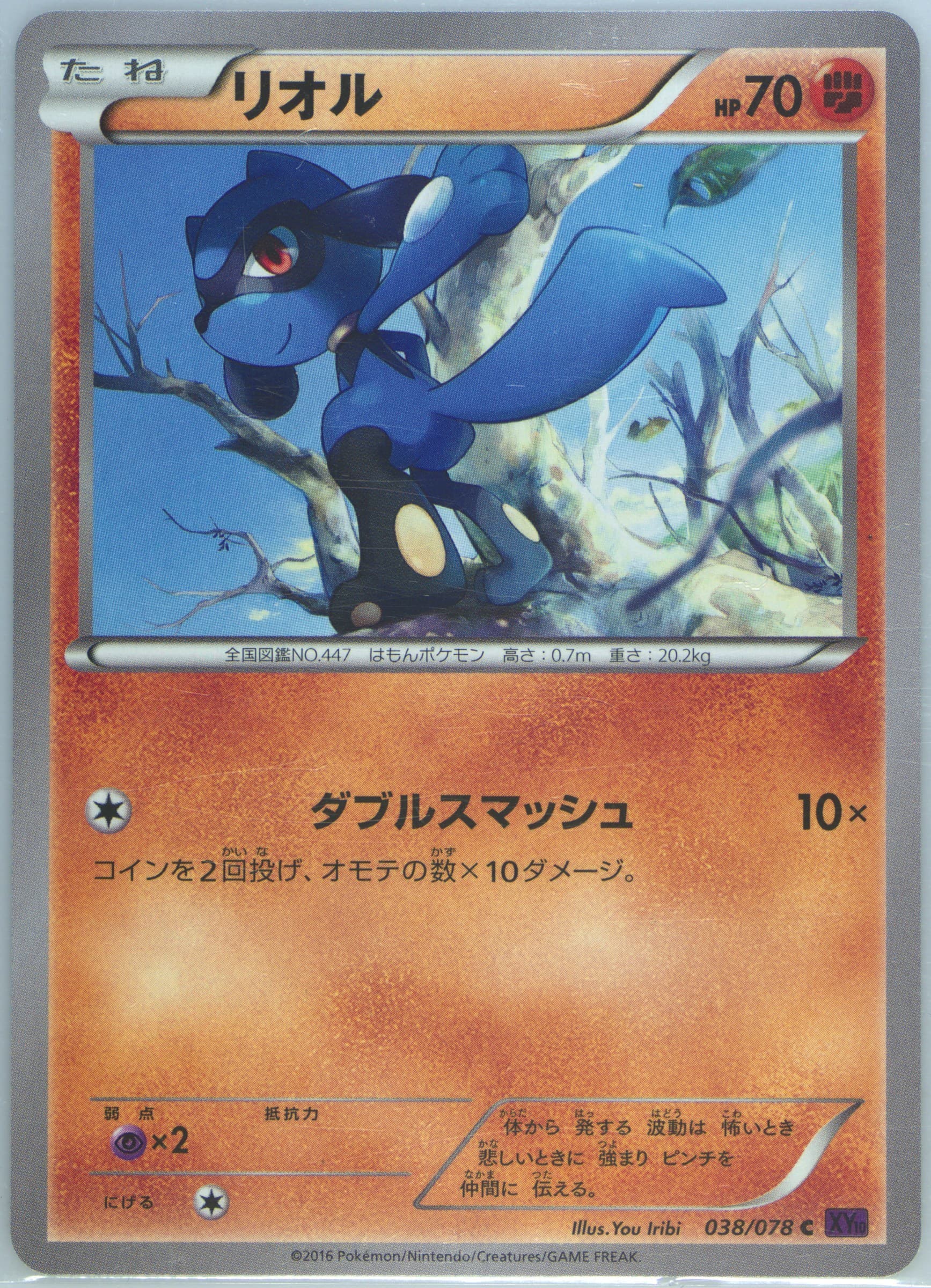 Riolu (038) 2016 Pokemon Japanese XY Awakening Psychic King