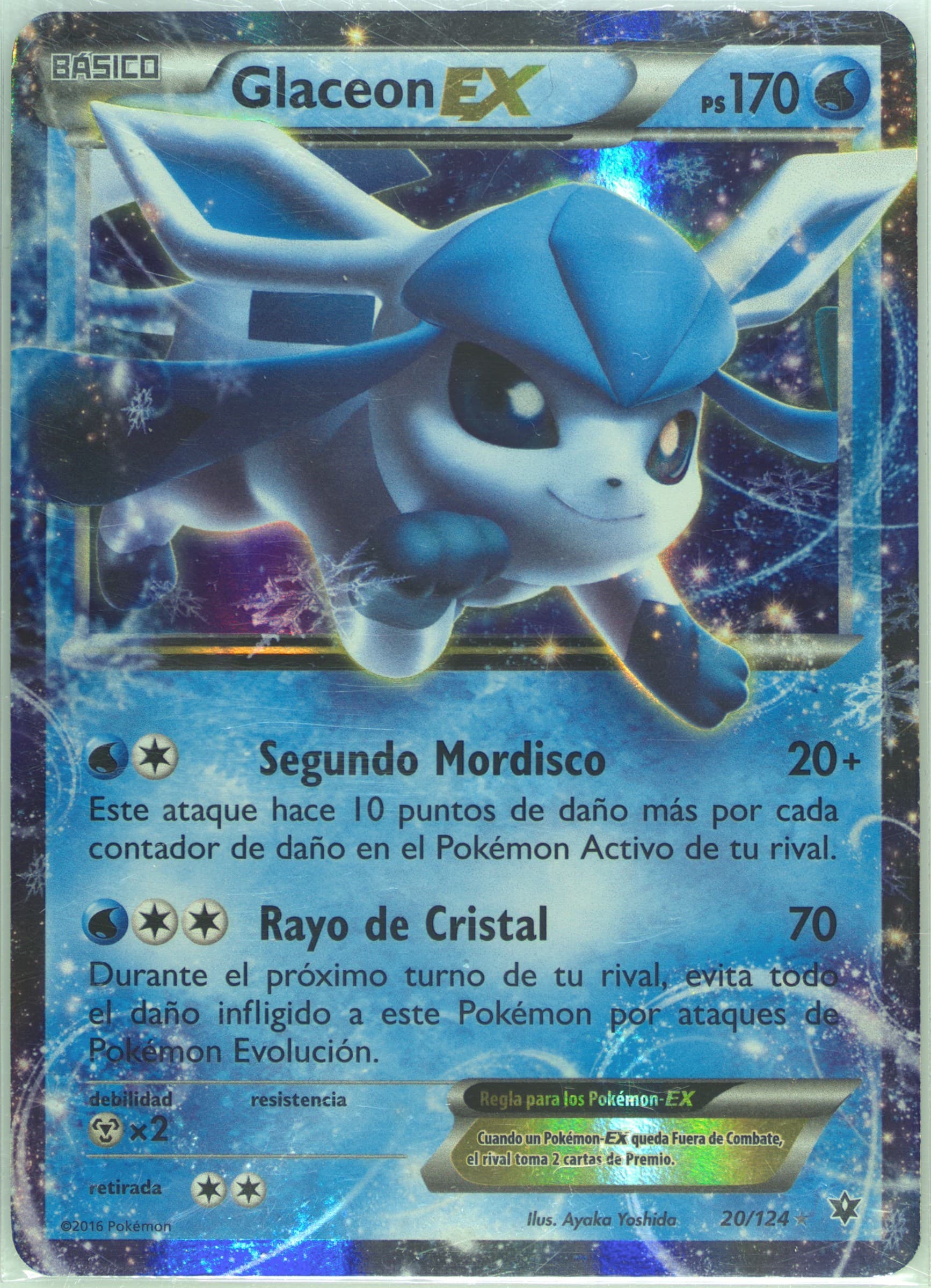 Glaceon EX Spanish (20) 2016 Pokemon XY Fates Collide