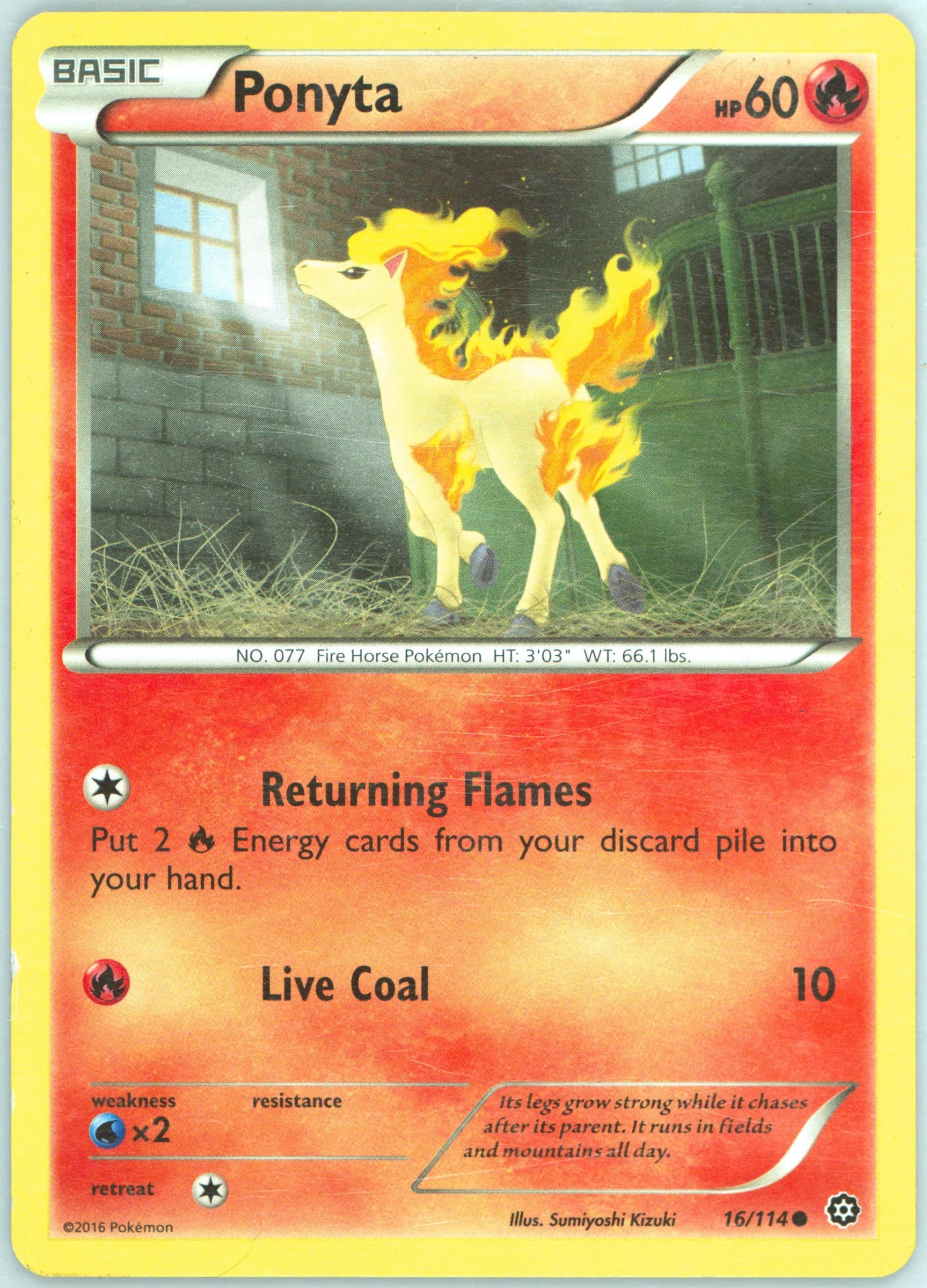 Ponyta (16) 2016 Pokemon XY Steam Siege