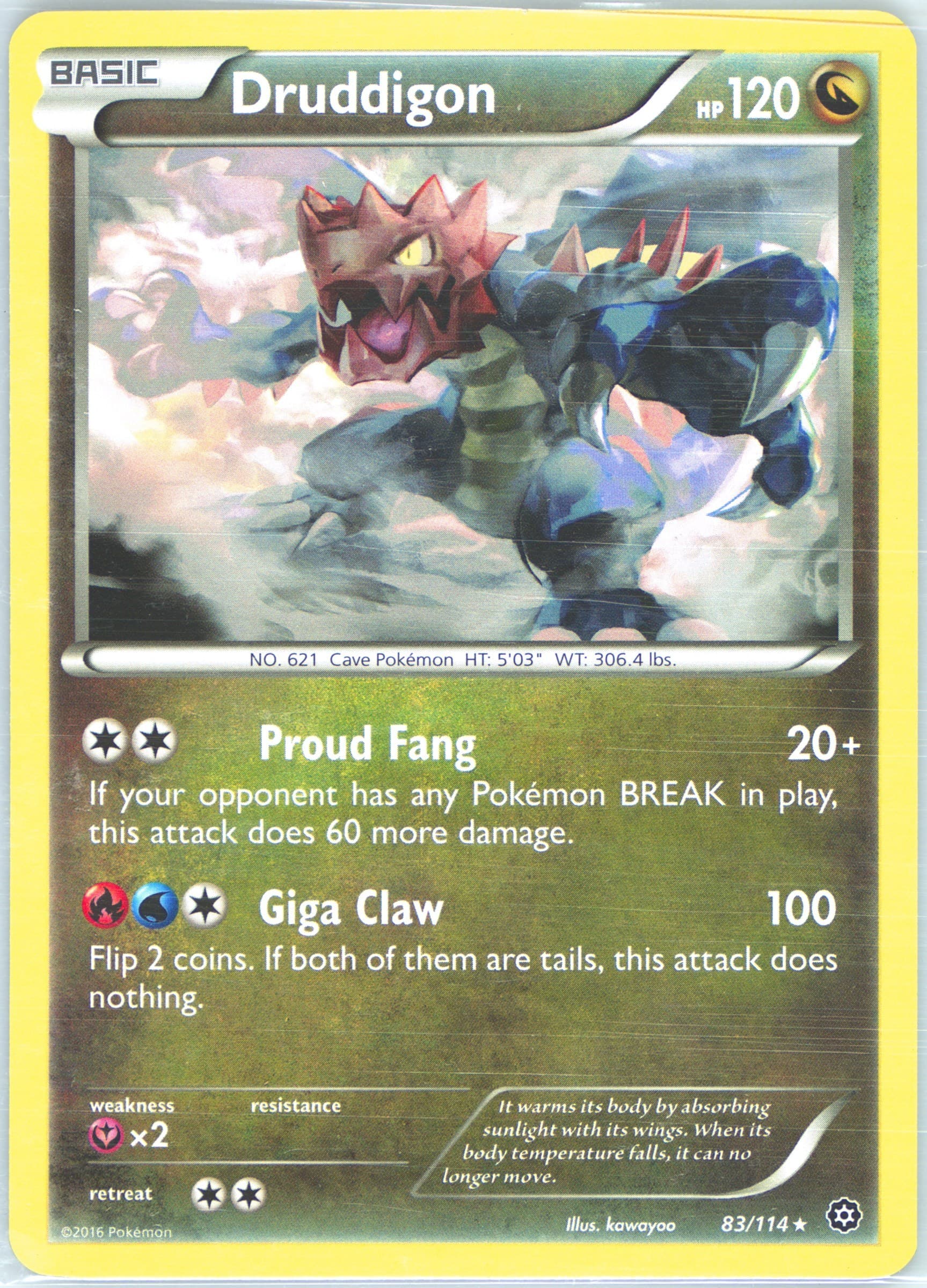 Druddigon (83) 2016 Pokemon XY Steam Siege