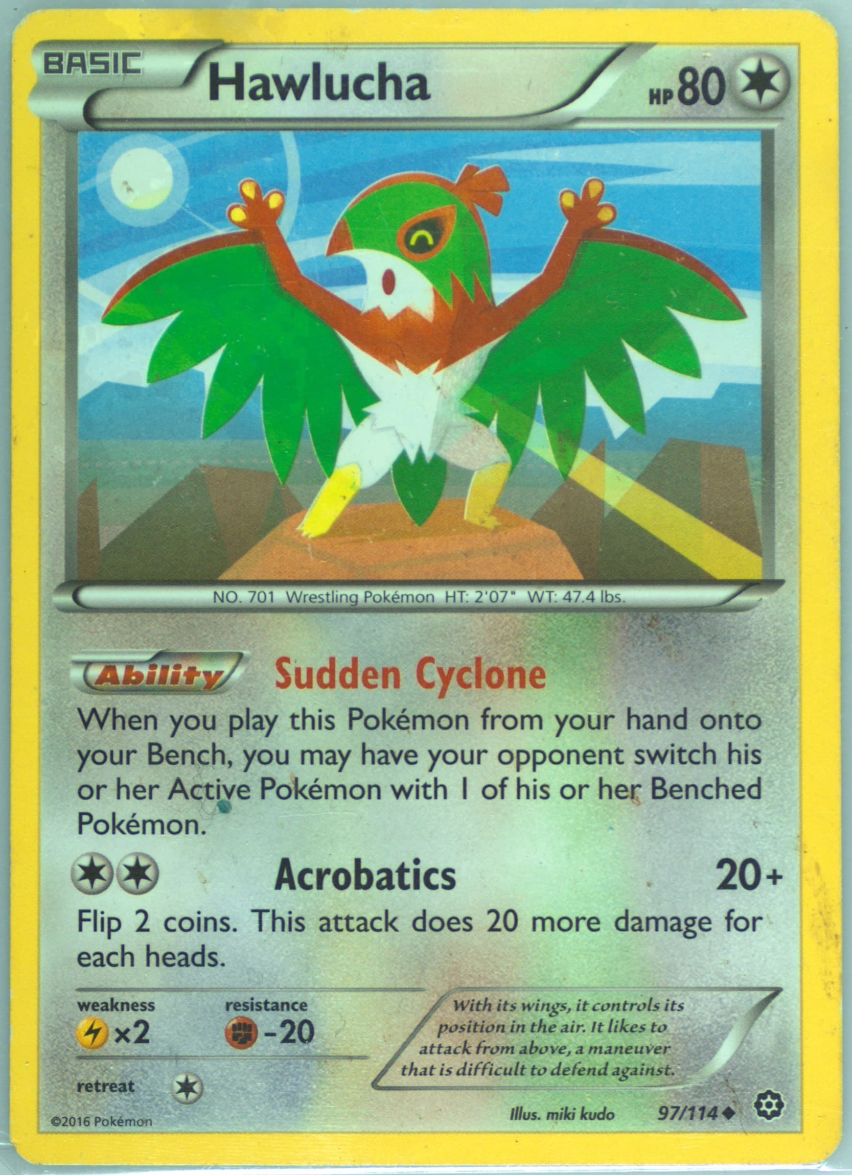Hawlucha (97) 2016 Pokemon XY Steam Siege