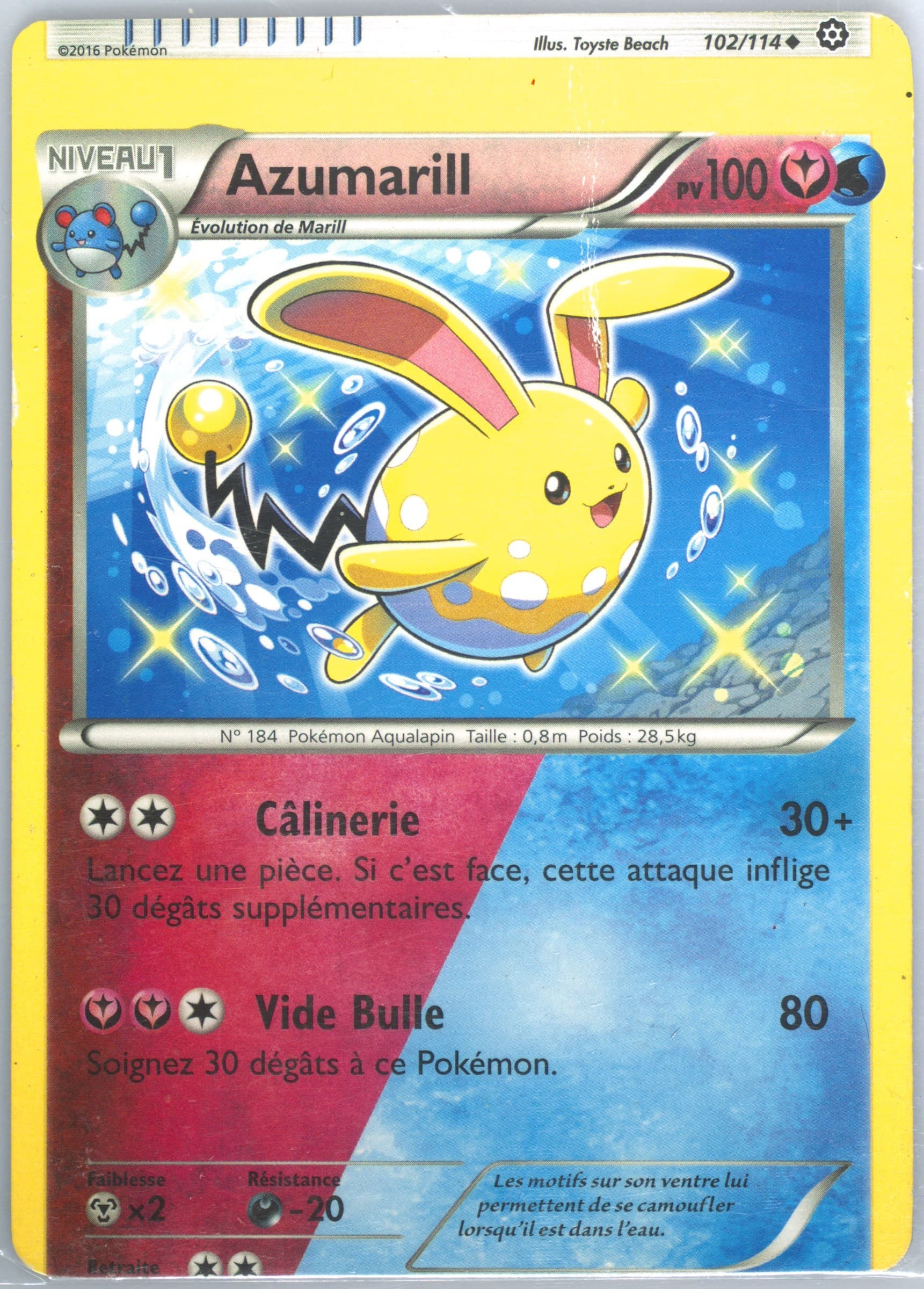 Azumarill French (77) 2016 Pokemon XY Steam Siege