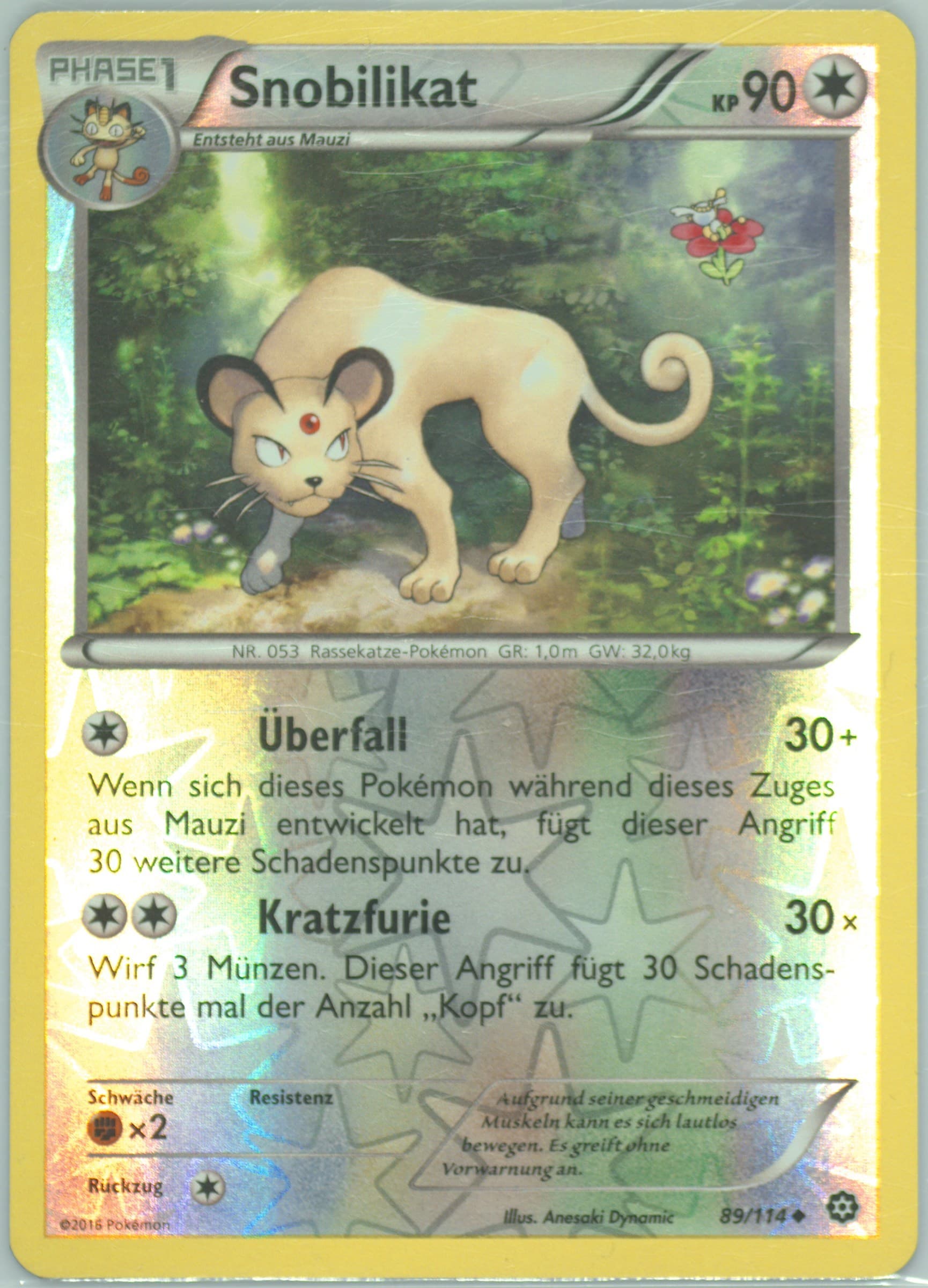Snobilikat-Reverse Foil German (89) 2016 Pokemon XY Steam Siege