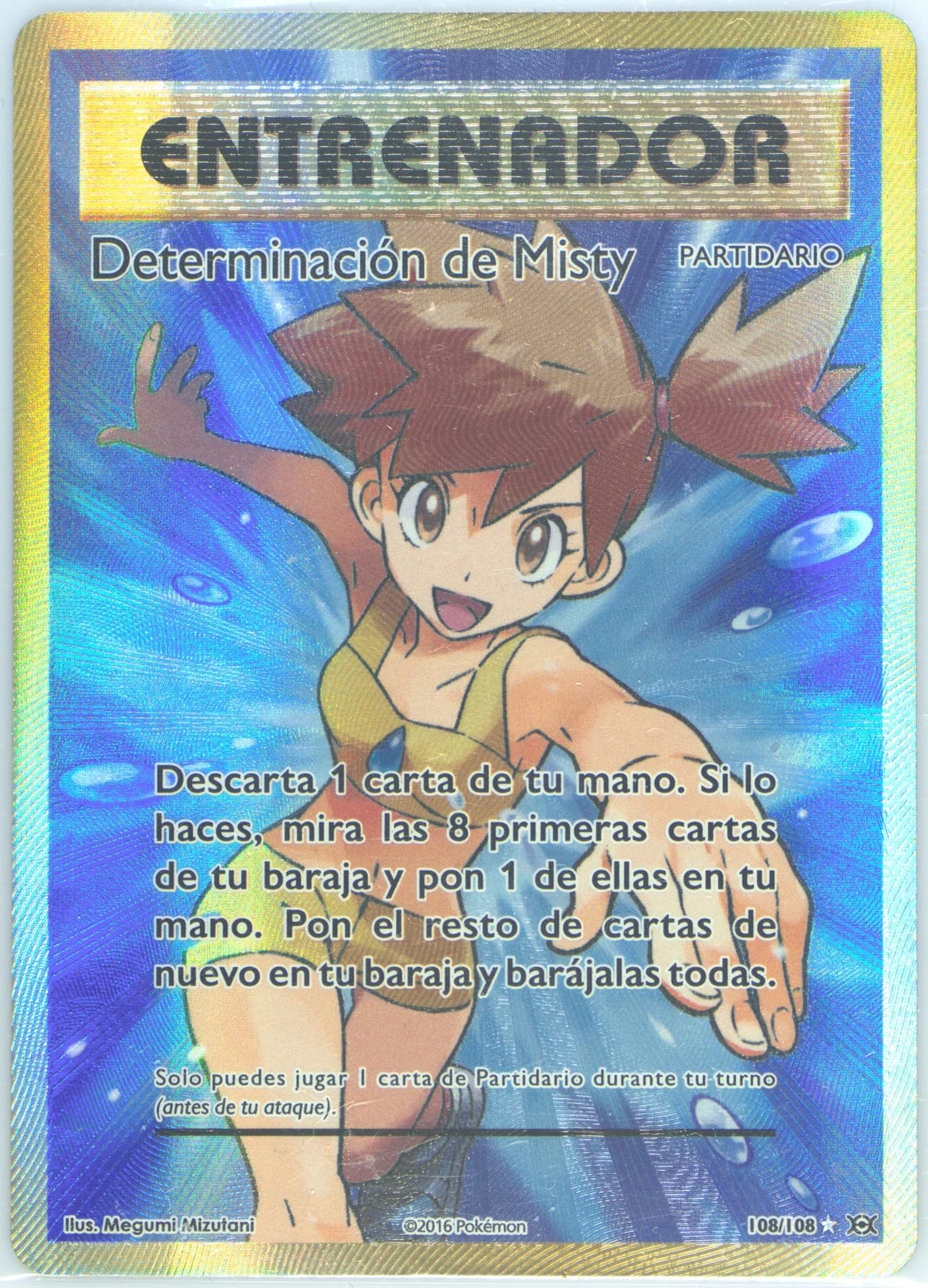 Full Art/Determinacion de Misty Spanish (108) 2016 Pokemon XY Evolutions