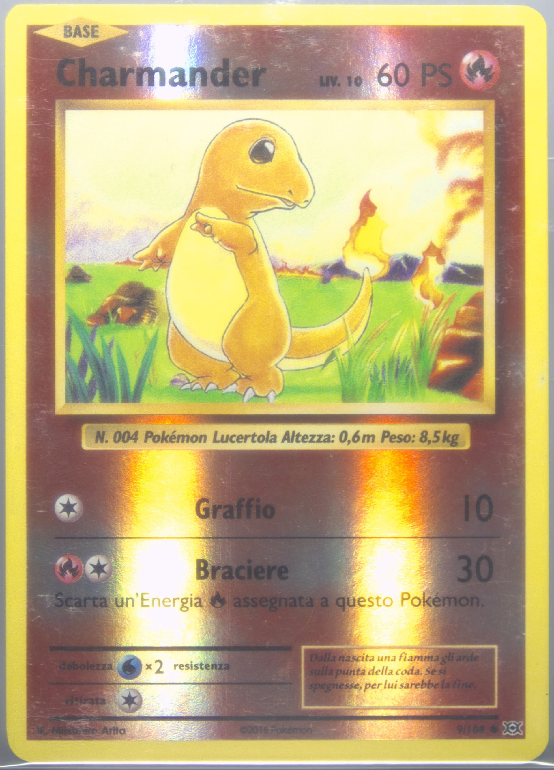 Charmander-Reverse Foil Italian (9) 2016 Pokemon XY Evolutions