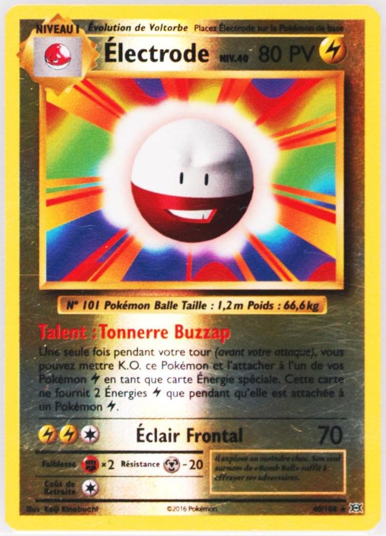 Electrode-Reverse Foil French (40) 2016 Pokemon XY Evolutions