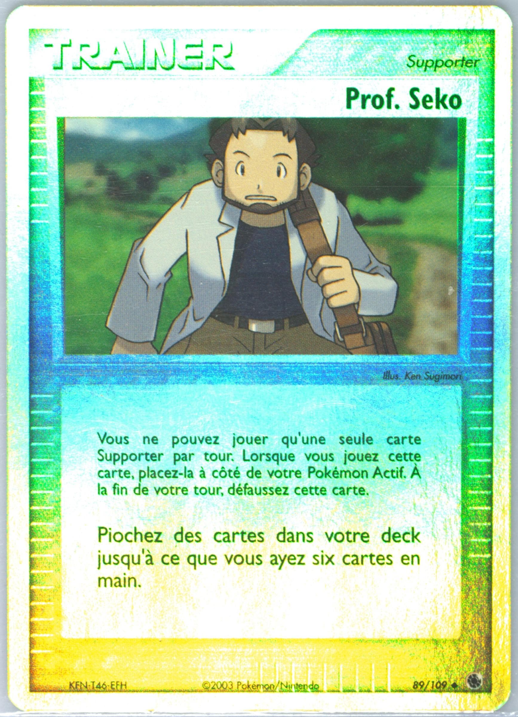 Prof. Seko-Reverse Foil French (89) 2003 Pokemon EX Ruby & Sapphire