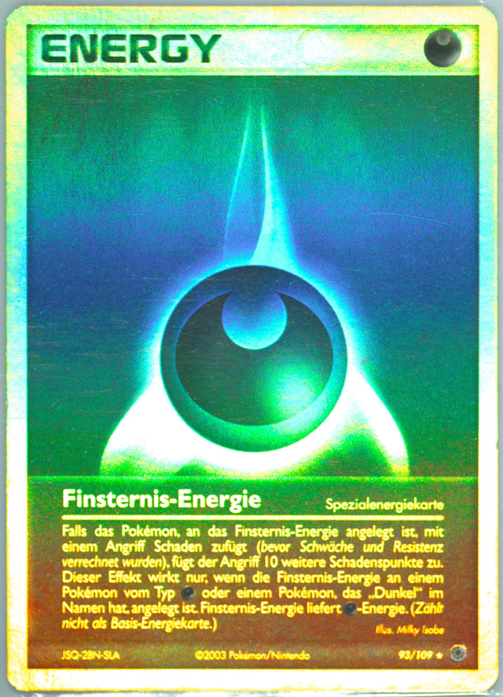Finsternis-Energie-Reverse Foil (93) 2004 Pokemon German EX Ruby & Sapphire