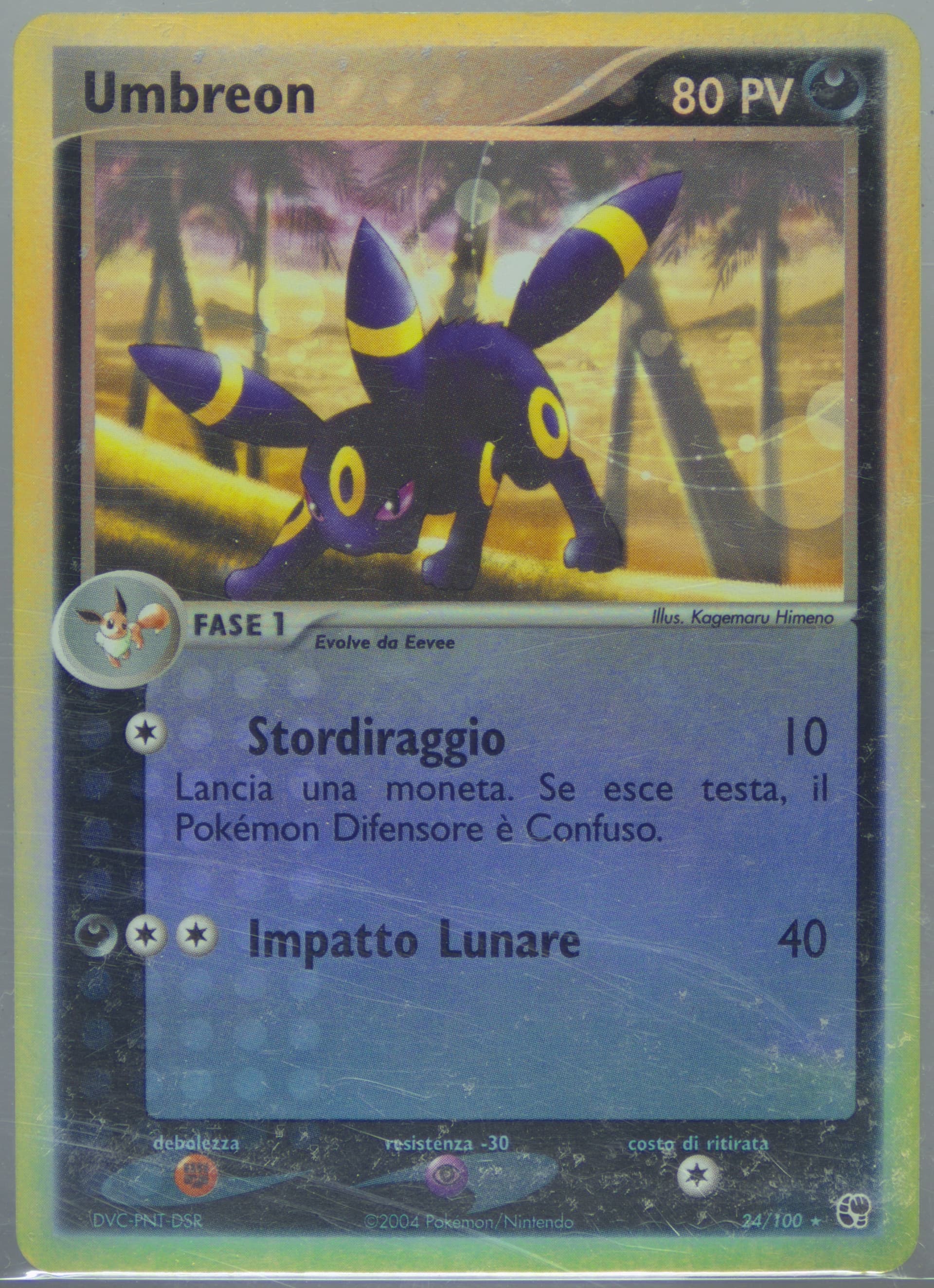 Umbreon-Reverse Foil (24) 2004 Pokemon Italian EX Sandstorm