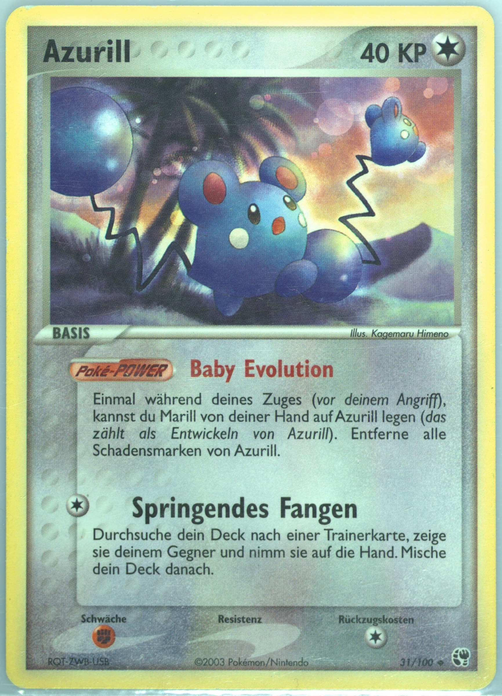 Azurill (31) 2004 Pokemon German EX Sandstorm