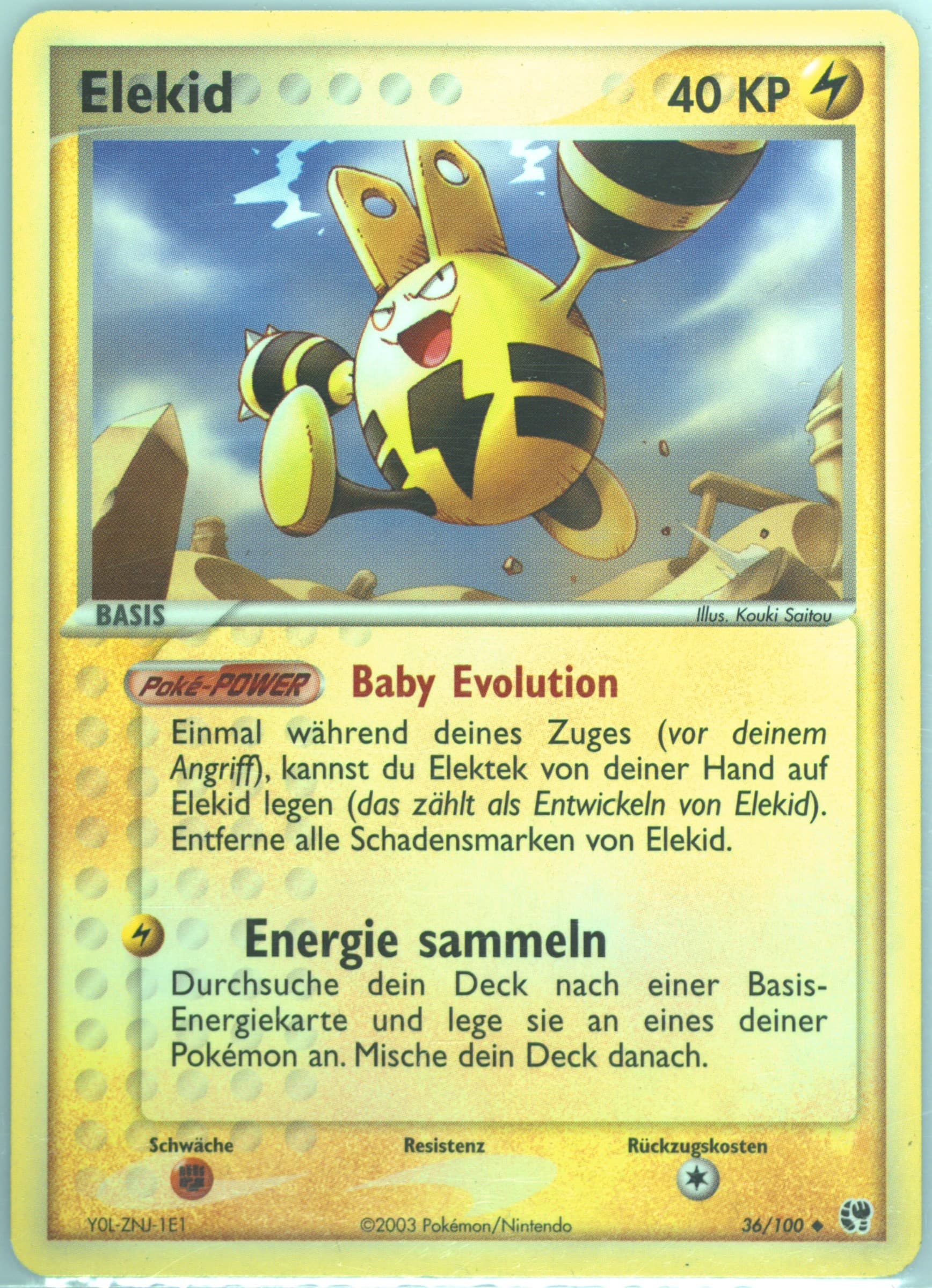 Elekid (36) 2004 Pokemon German EX Sandstorm