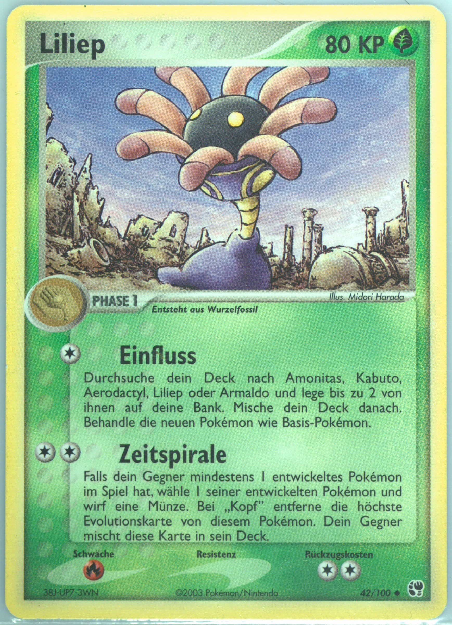 Liliep (42) 2004 Pokemon German EX Sandstorm