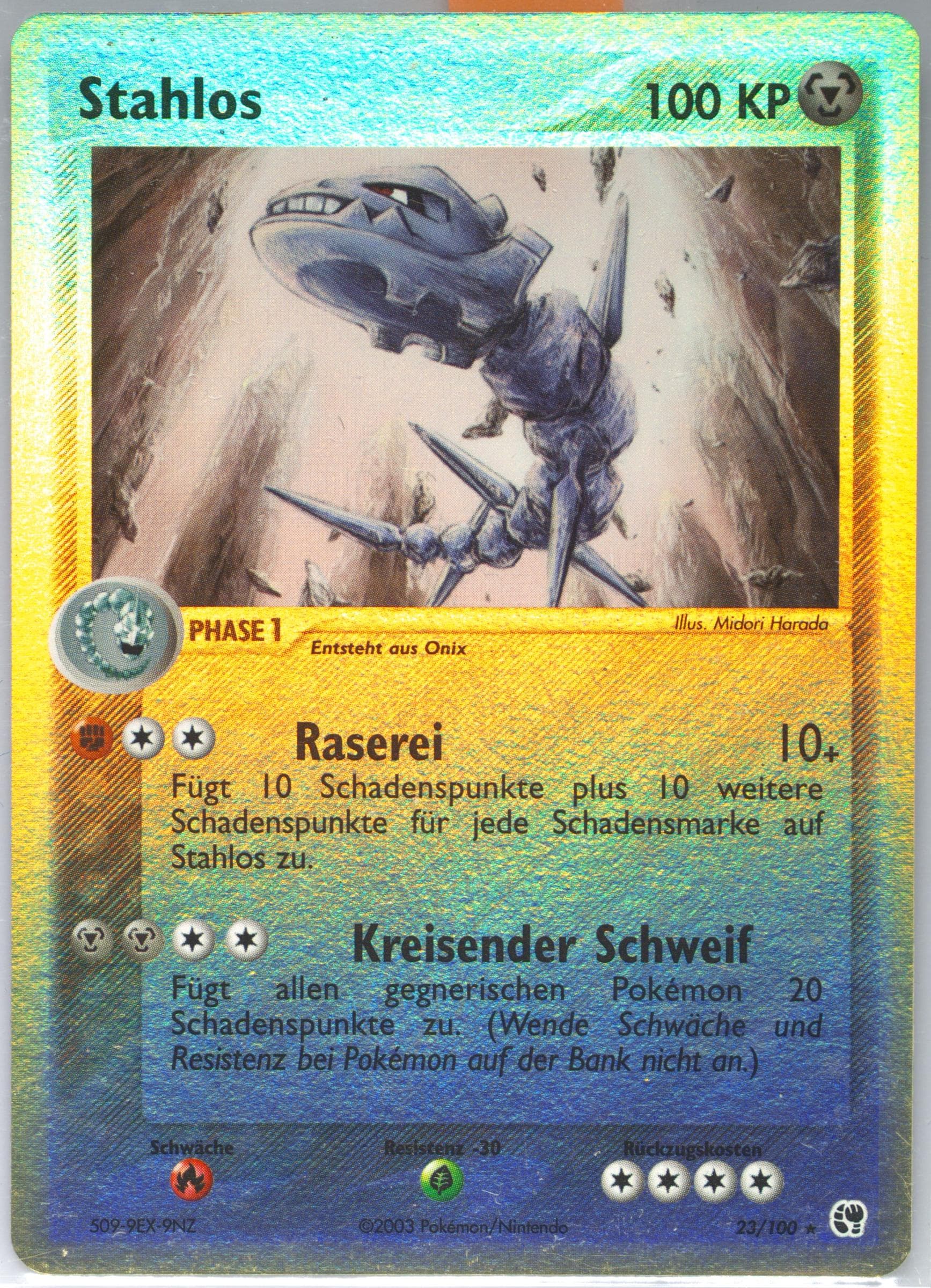Stahlos-Reverse Foil (23) 2004 Pokemon German EX Sandstorm