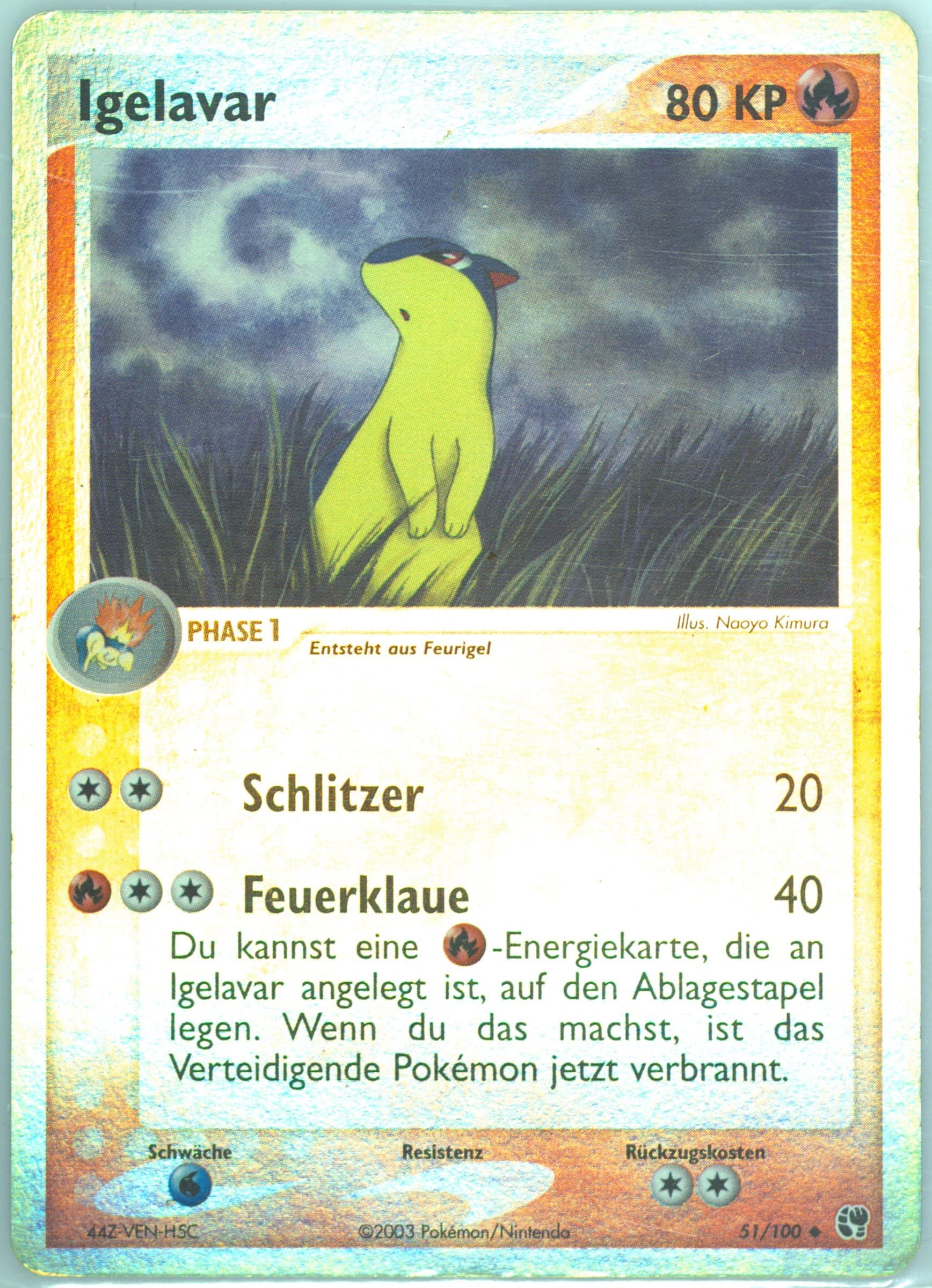 Igelavar-Reverse Foil (51) 2004 Pokemon German EX Sandstorm