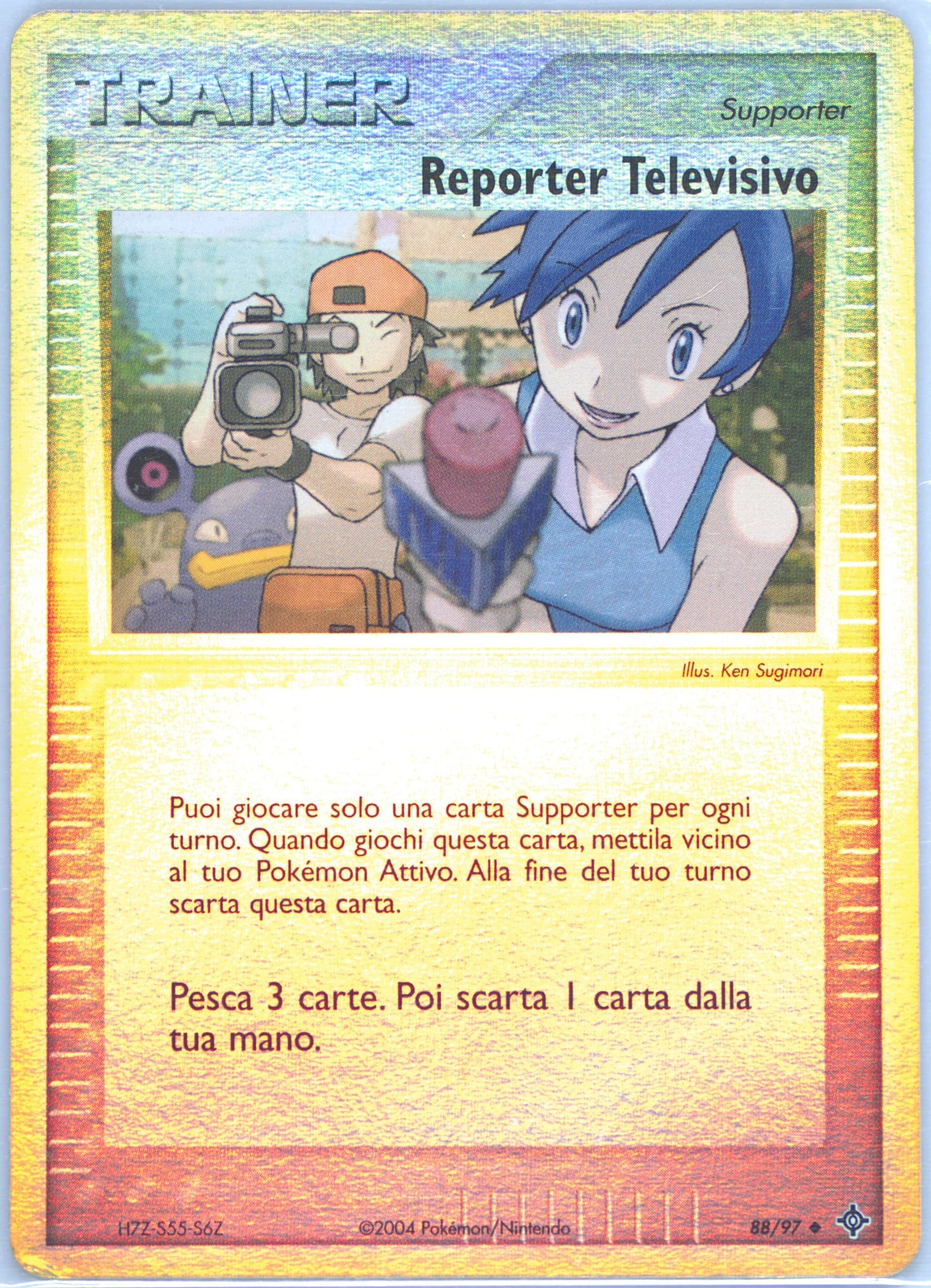 Reporter Televisivo-Reverse Foil (88) 2004 Pokemon Italian EX Dragon