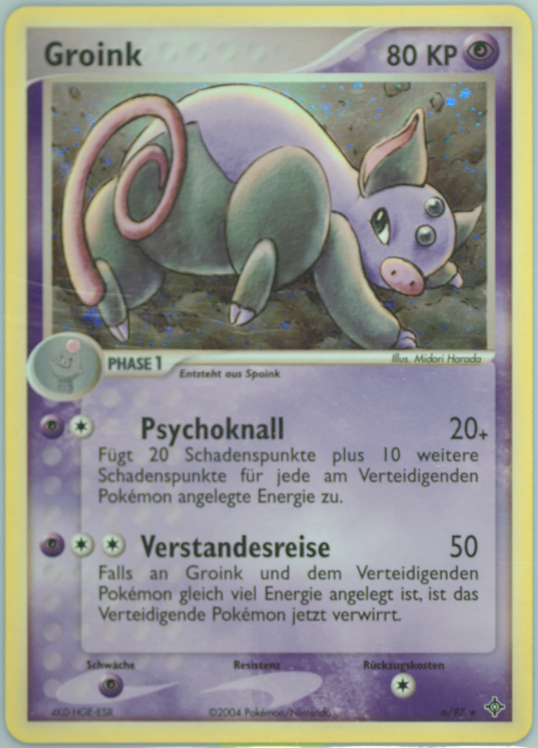 Groink-Holo (6) 2004 Pokemon German EX Dragon