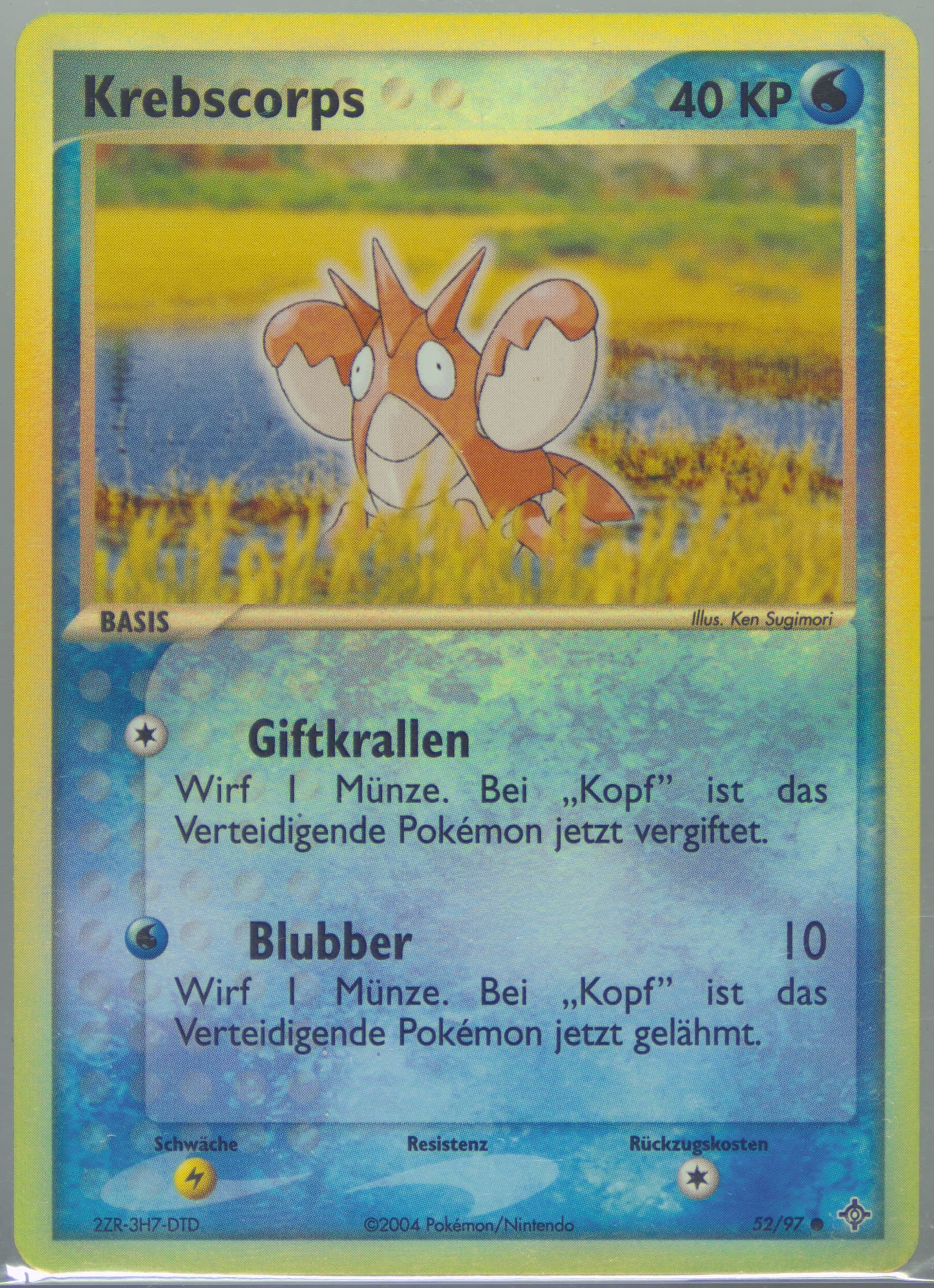 Krebscorps-Reverse Foil (52) 2004 Pokemon German EX Dragon