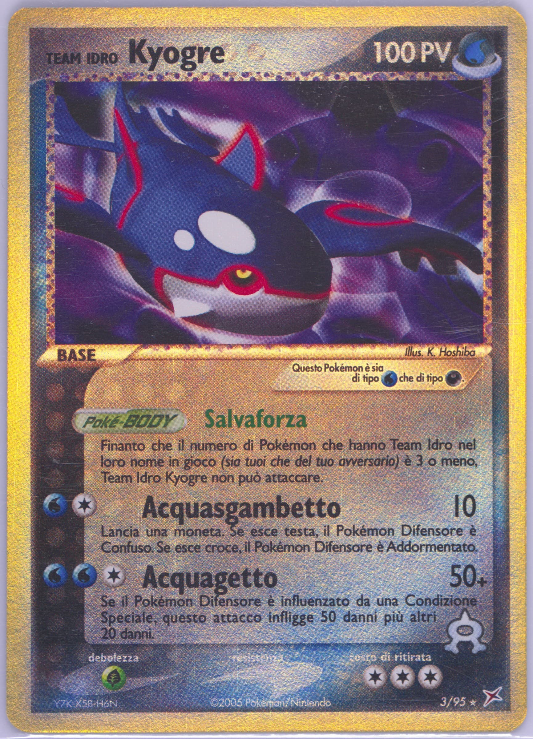 Team Idro Kyogre-Reverse Foil (3) 2005 Pokemon Italian EX Team Magma VS Team Aqua