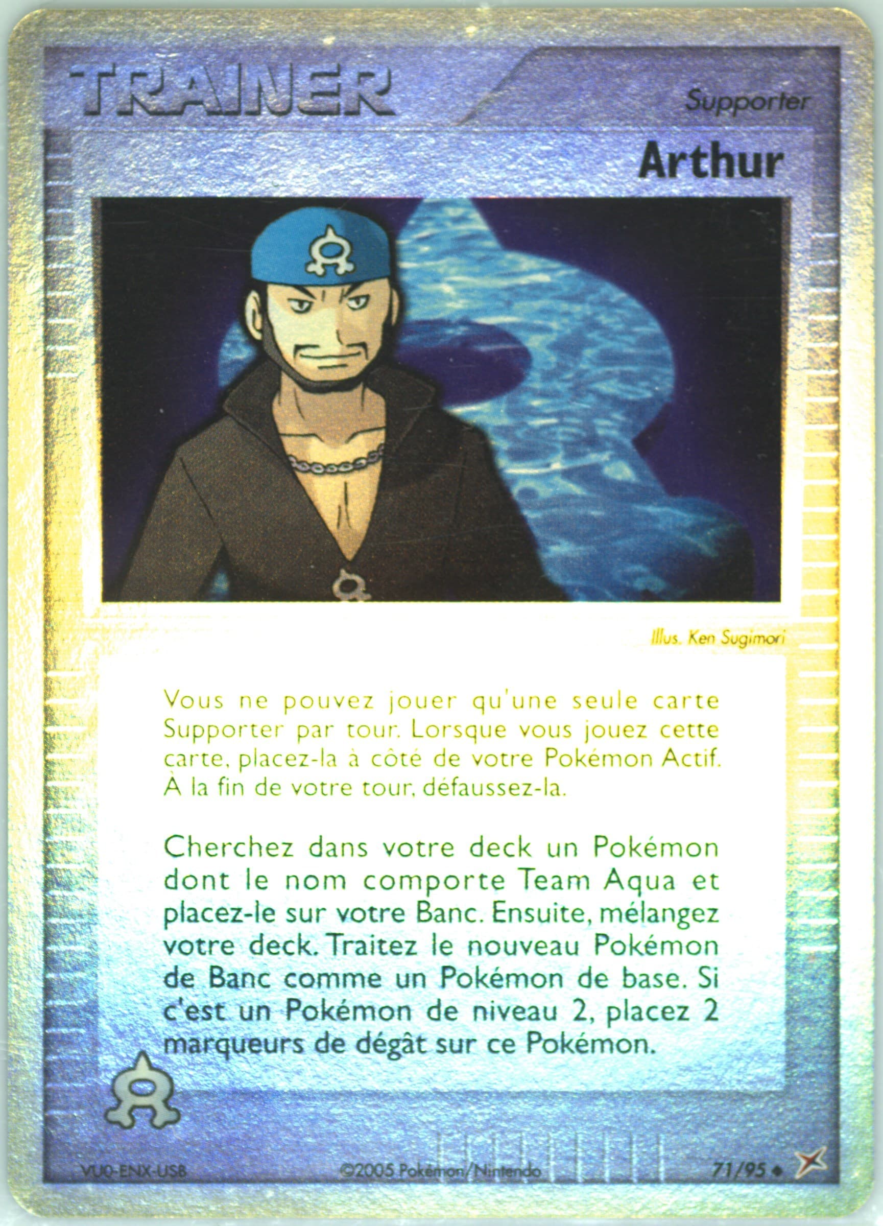 Arthur-Reverse Foil (71) 2005 Pokemon French EX Team Magma VS Team Aqua