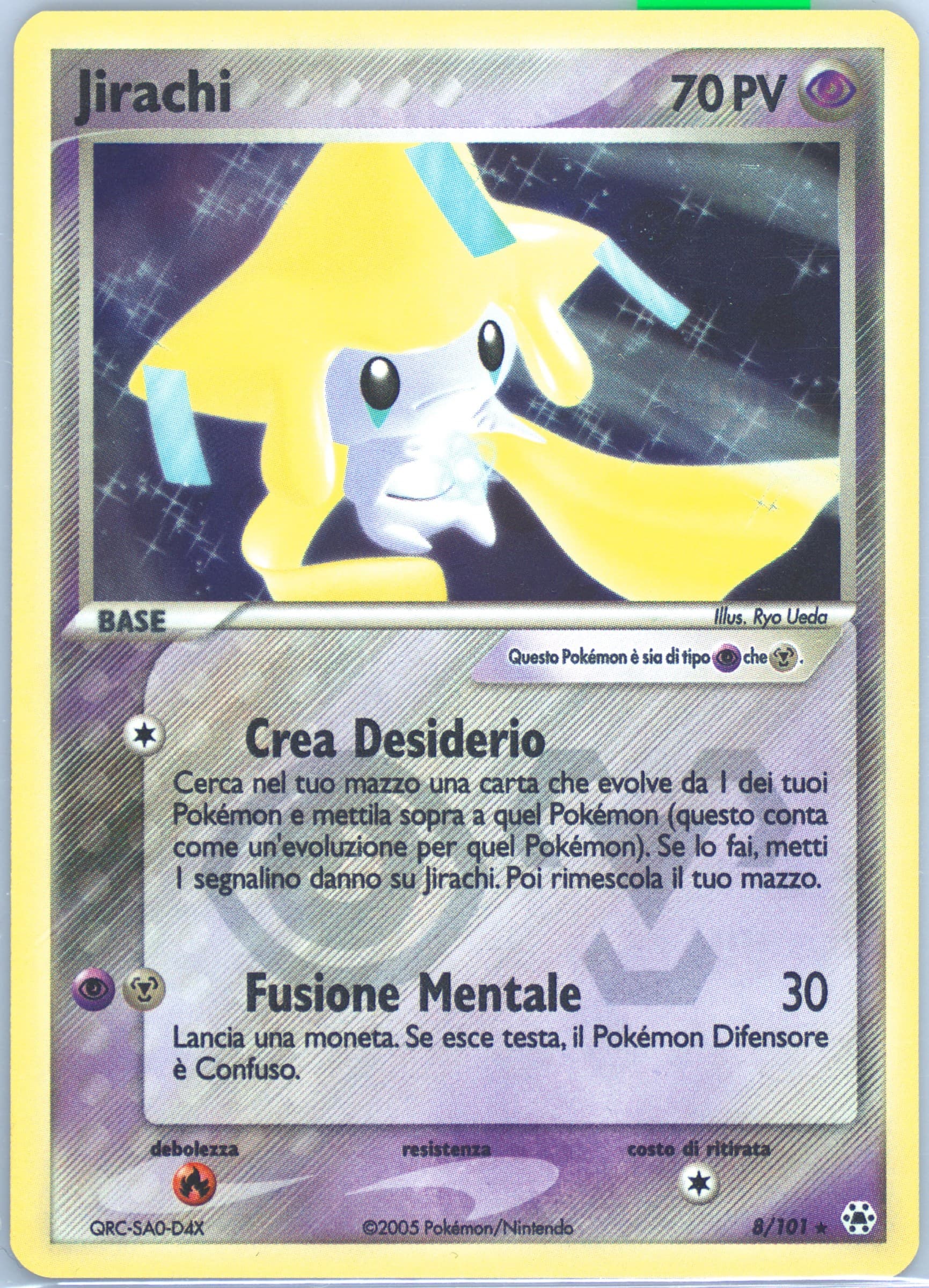 Jirachi-Reverse Foil (8) 2005 Pokemon Italian EX Hidden Legends