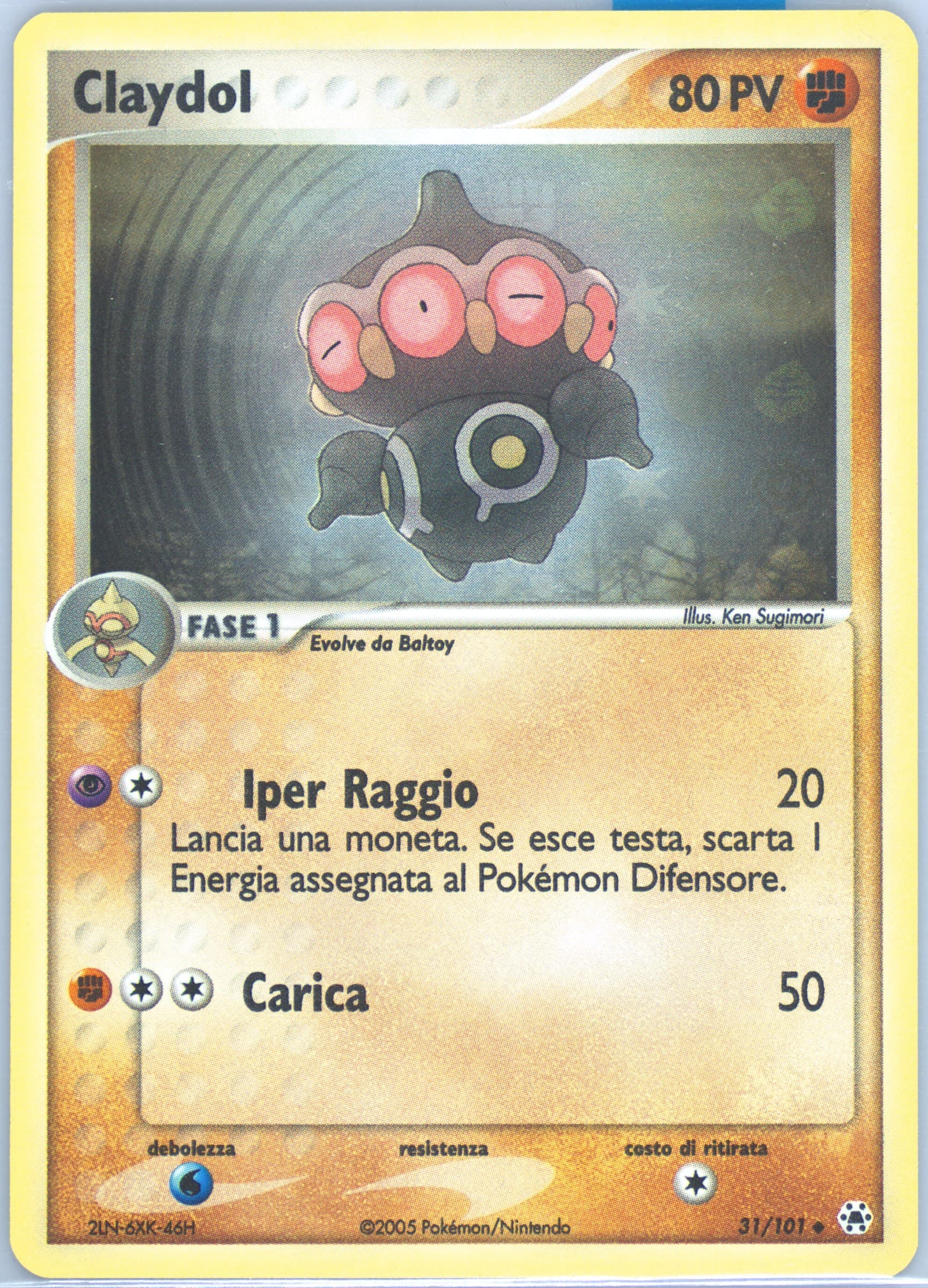 Claydol-Reverse Foil (31) 2005 Pokemon Italian EX Hidden Legends