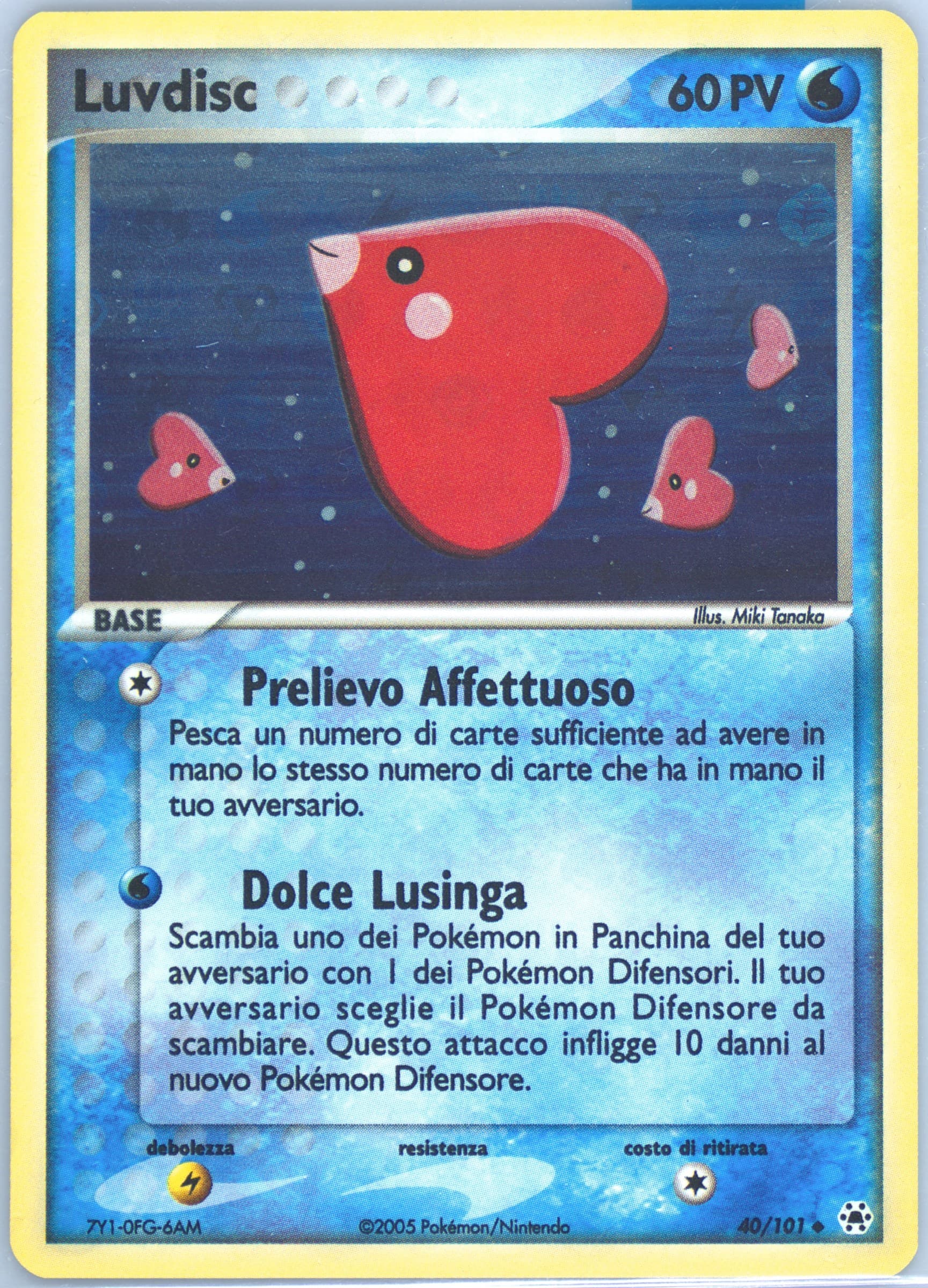 Luvdisc-Reverse Foil (40) 2005 Pokemon Italian EX Hidden Legends