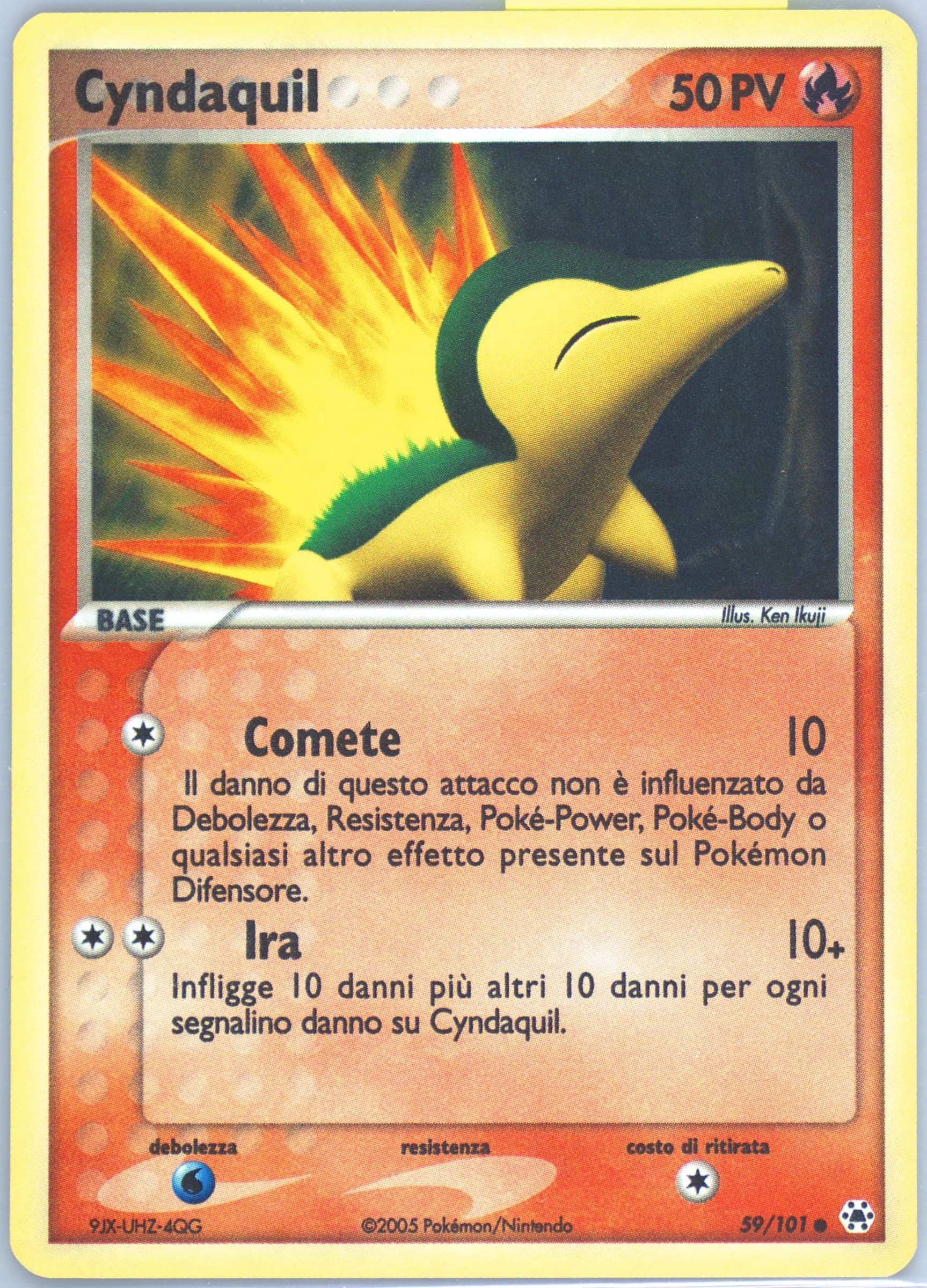 Cyndaquil-Reverse Foil (59) 2005 Pokemon Italian EX Hidden Legends