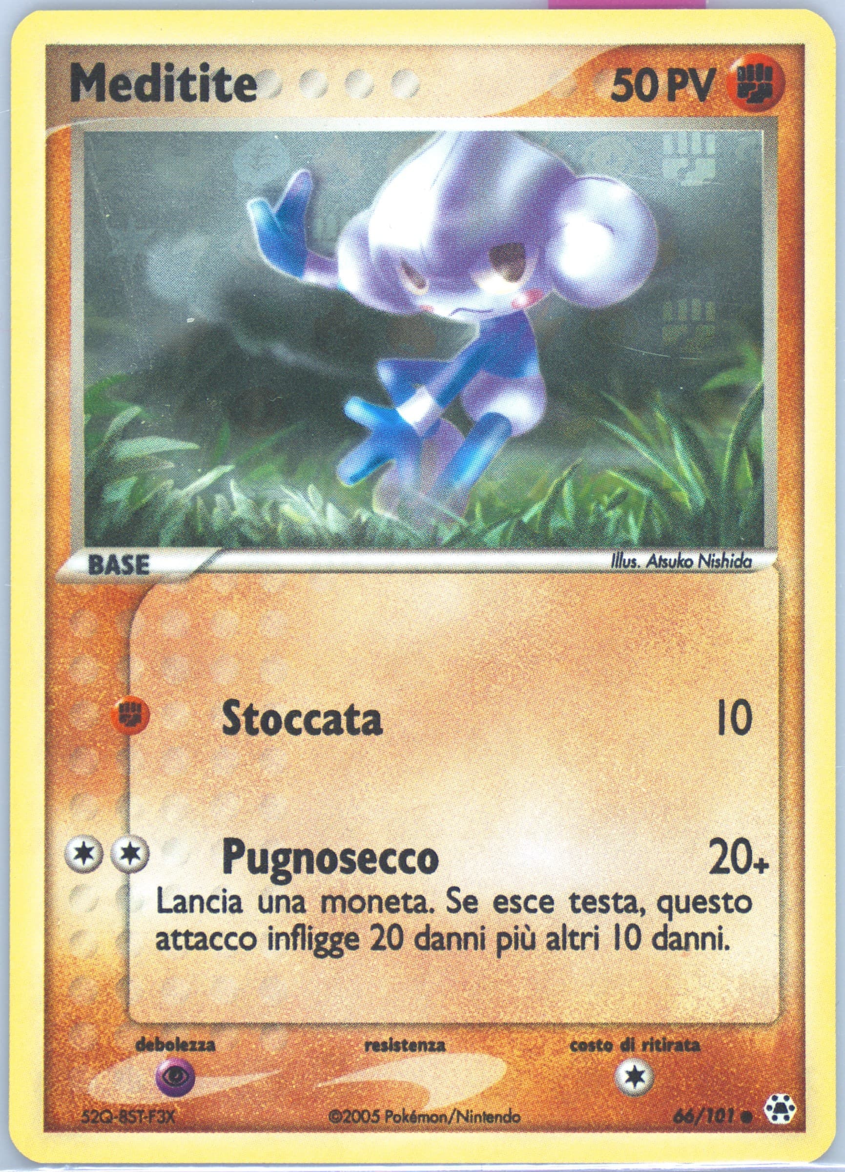 Meditite-Reverse Foil (66) 2005 Pokemon Italian EX Hidden Legends