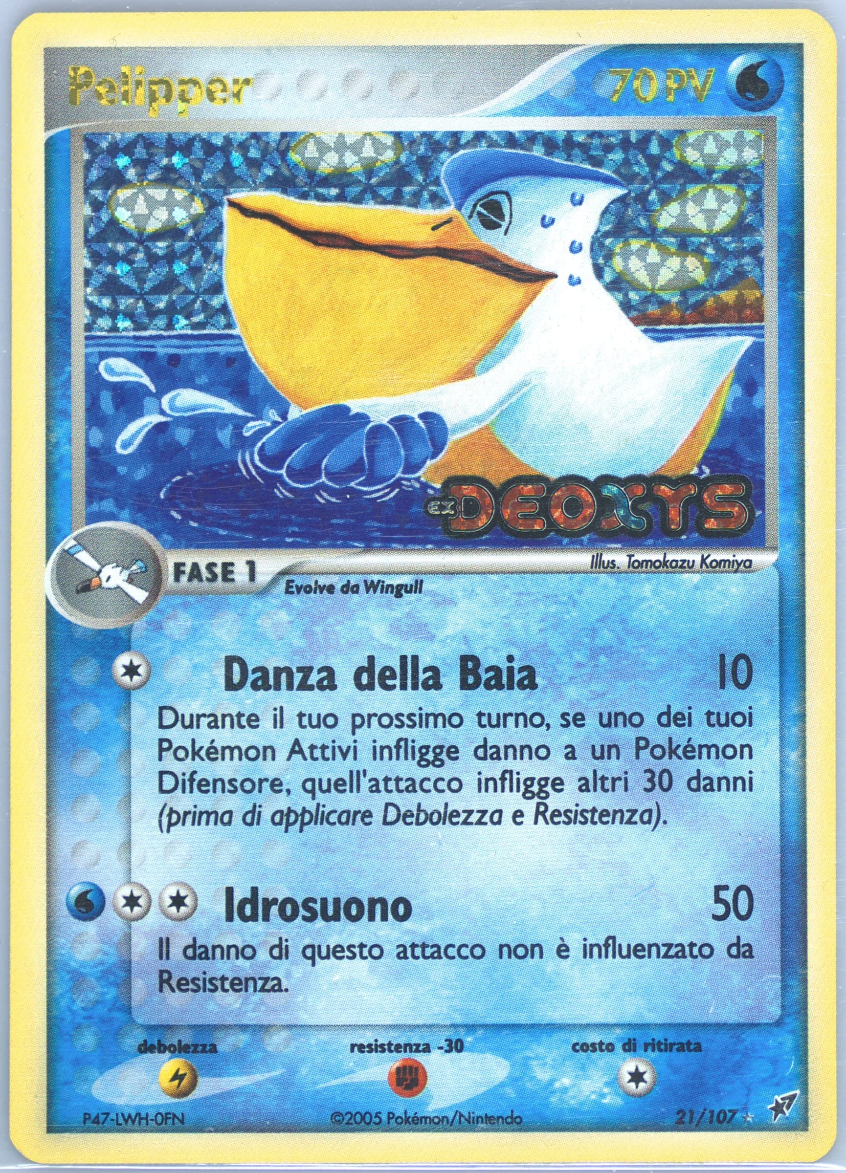Pelipper-Reverse Foil Italian (21) 2005 Pokemon EX Deoxys