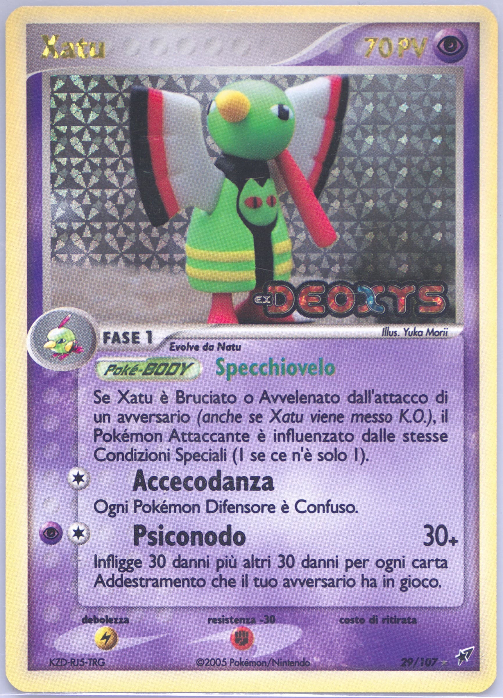 Xatu-Reverse Foil Italian (29) 2005 Pokemon EX Deoxys