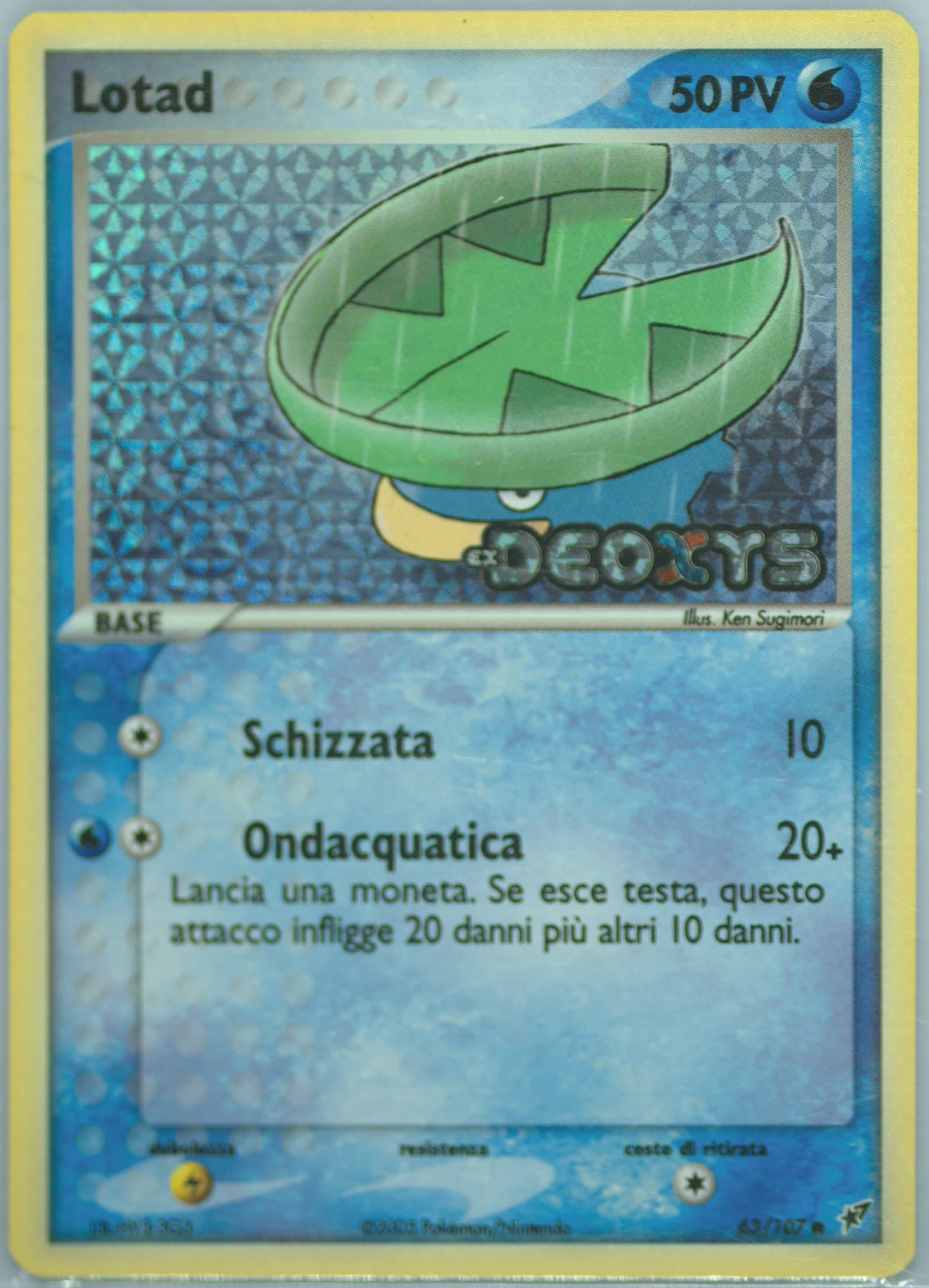 Lotad-Reverse Foil Italian (63) 2005 Pokemon EX Deoxys