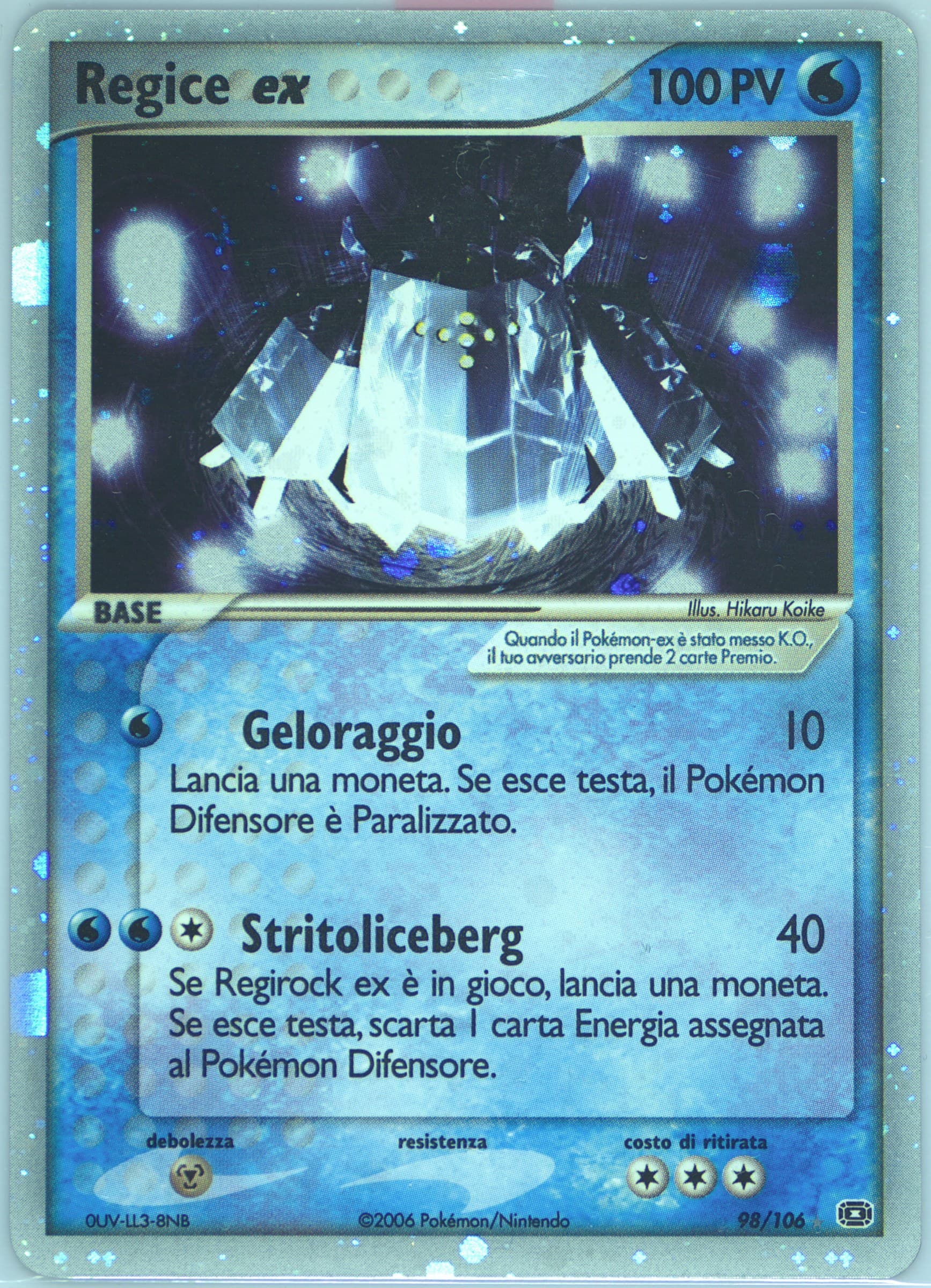 Regice EX-Holo Italian (98) 2005 Pokemon EX Emerald