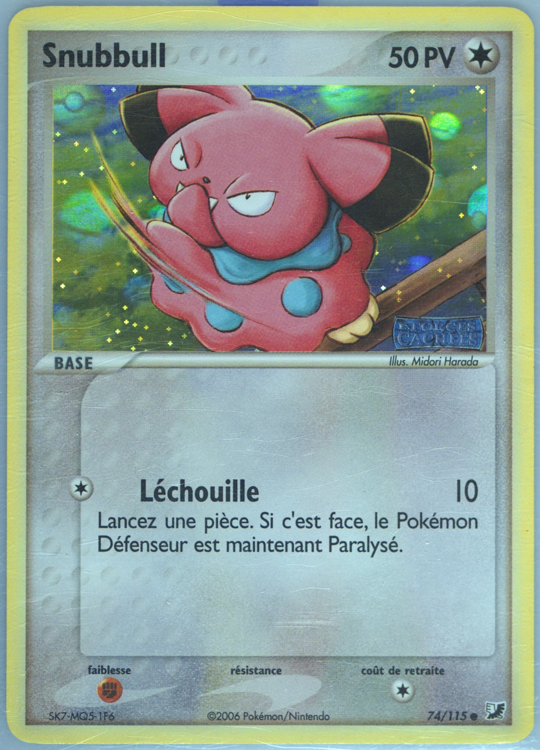 Snubbull-Reverse Foil (74) 2006 Pokemon French EX Unseen Forces
