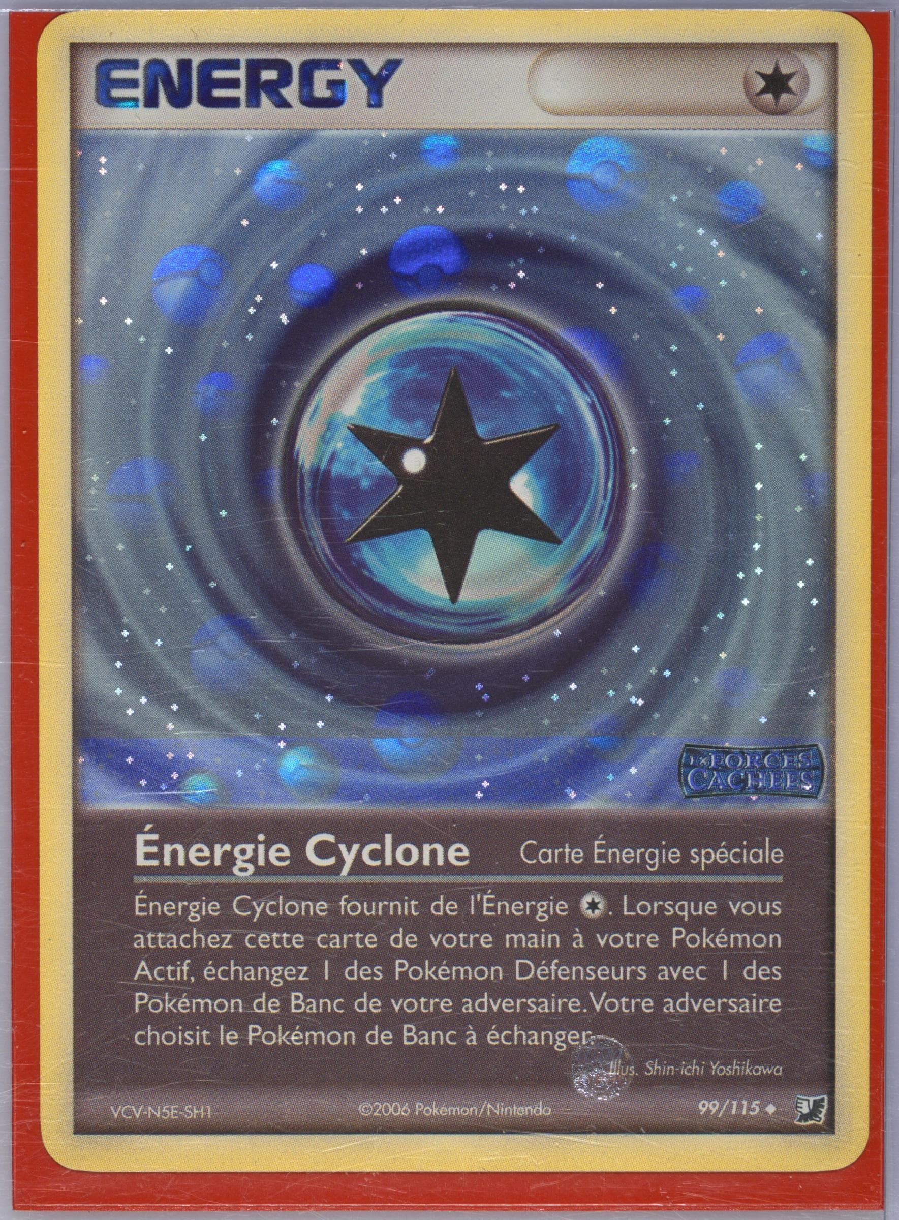 Energie Cyclone-Reverse Foil (99) 2006 Pokemon French EX Unseen Forces