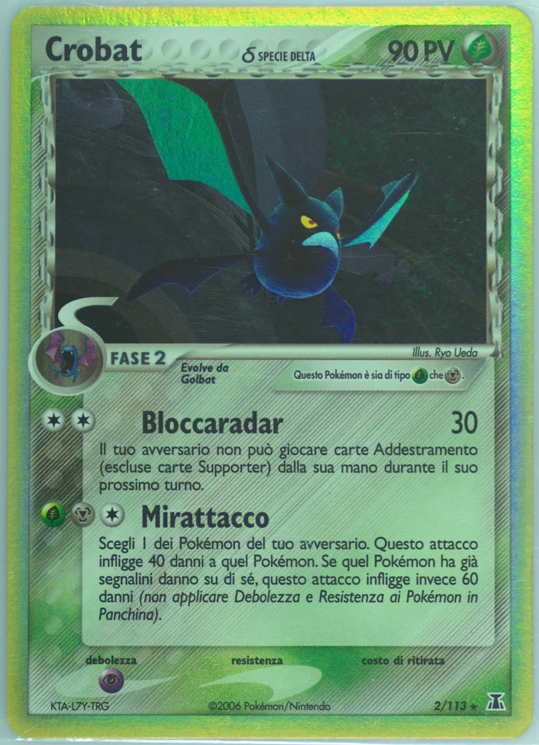 Crobat-Holo Italian (2) 2005 Pokemon EX Delta Species